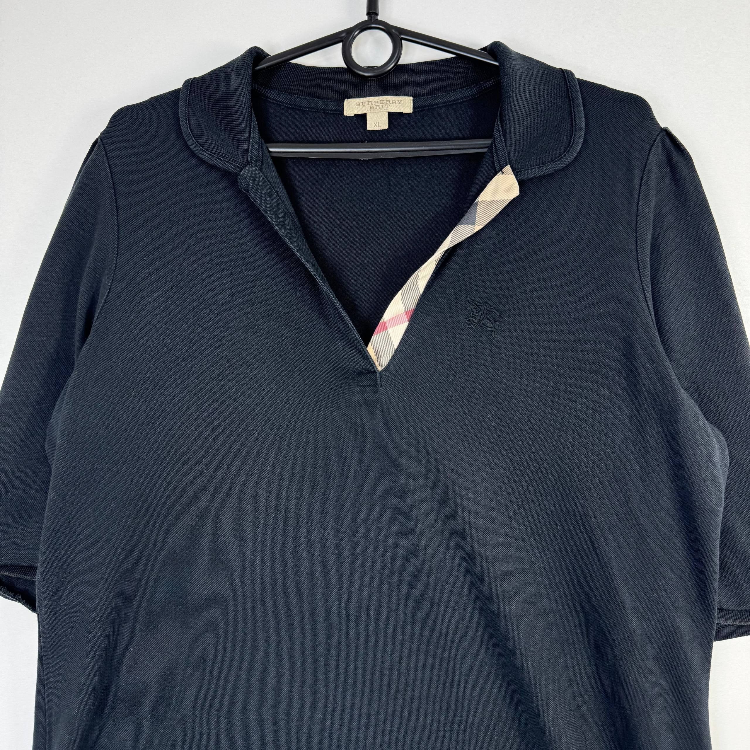 Burberry Burberry Brit Women's Navy Polo Dress Check Trim Size XL Size XL / US 12-14 / IT 48-50 - 2 Thumbnail