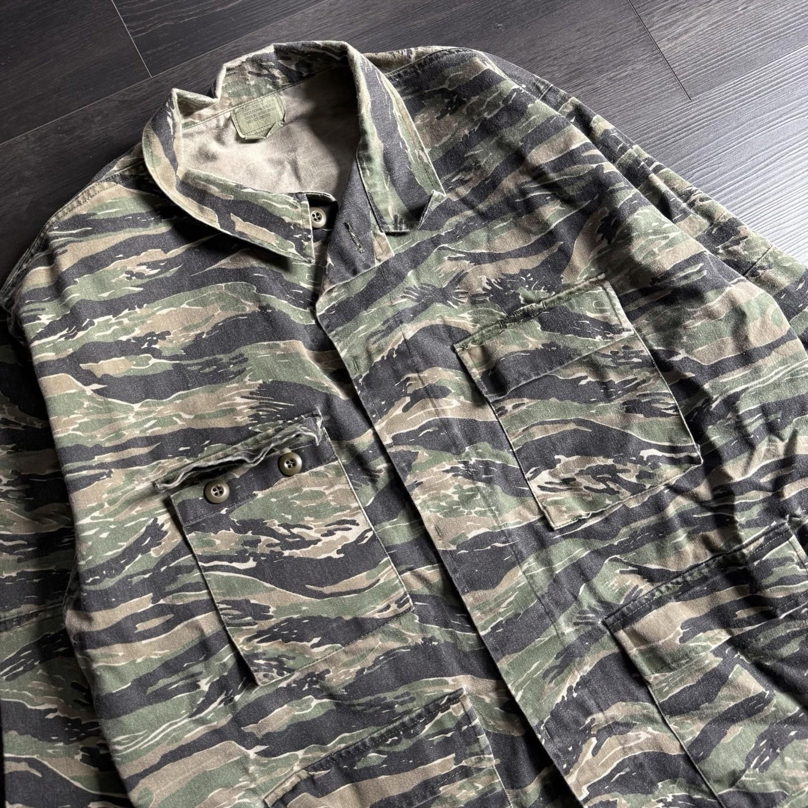Propper Vintage 80s Era Tiger Stripe Military Button Jacket Men XL Size US XL / EU 56 / 4 - 2 Thumbnail