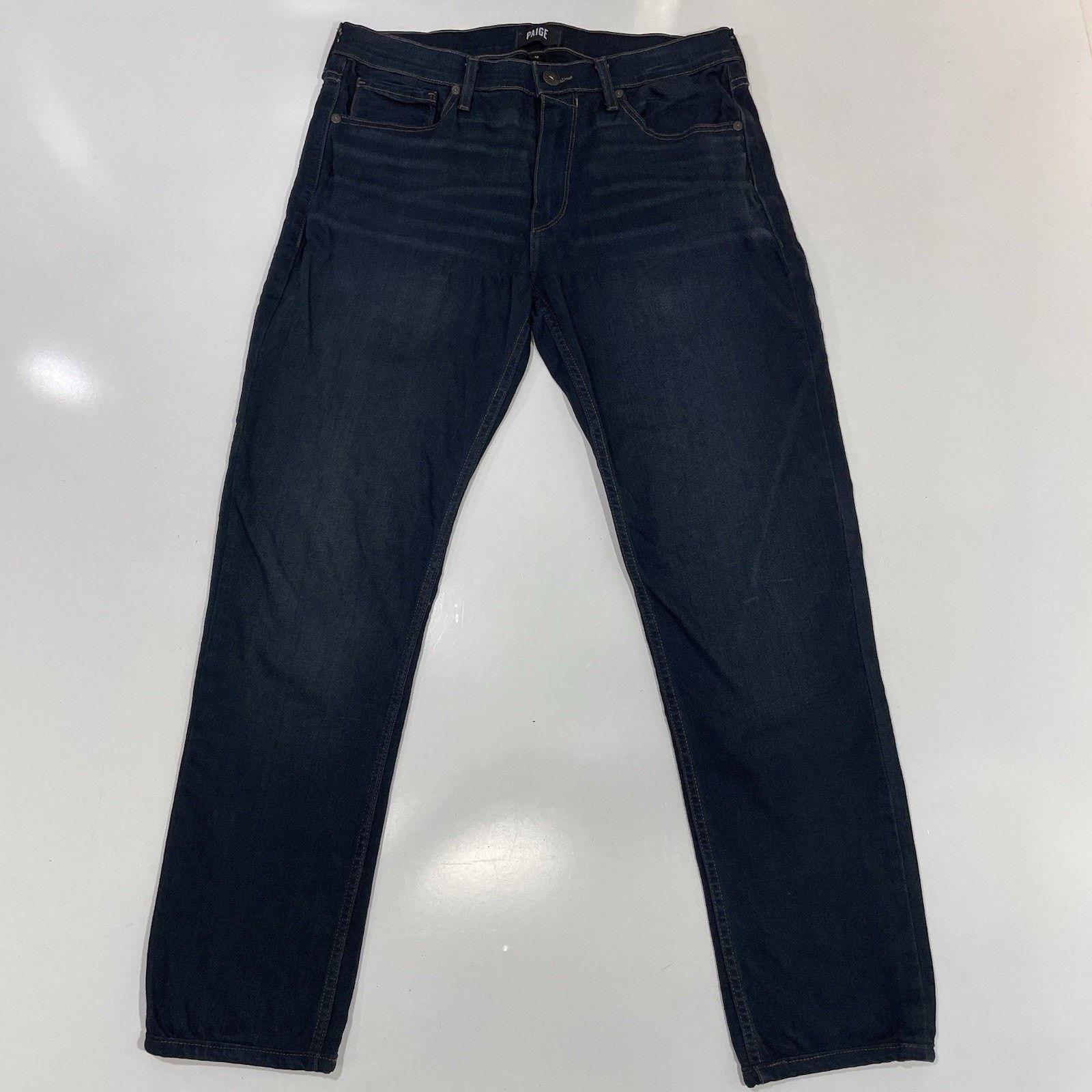 Paige Paige Lennox Jeans Mens 32 Blue Slim Straight Stretch Denim Size US 32 / EU 48 - 1 Thumbnail