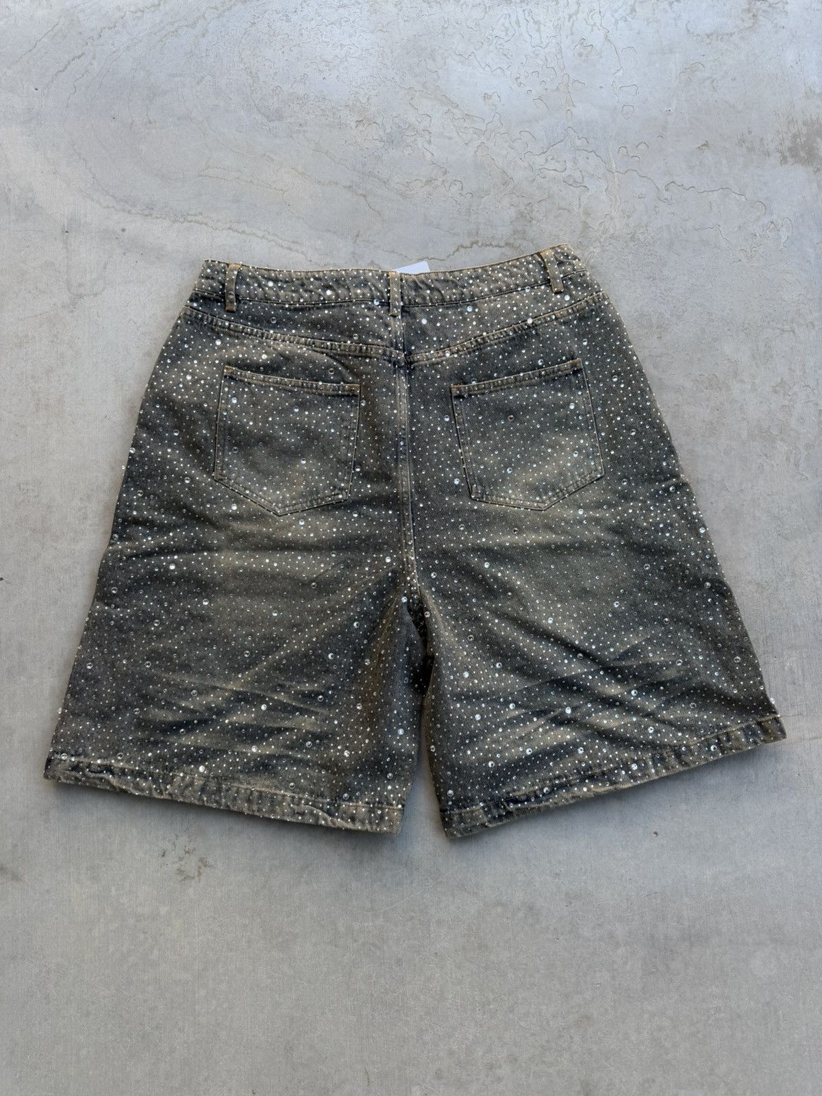Vale Vale Forever Rainstorm Rhinestone Jorts – Black 36 New Size US 36 / EU 52 - 4 Thumbnail
