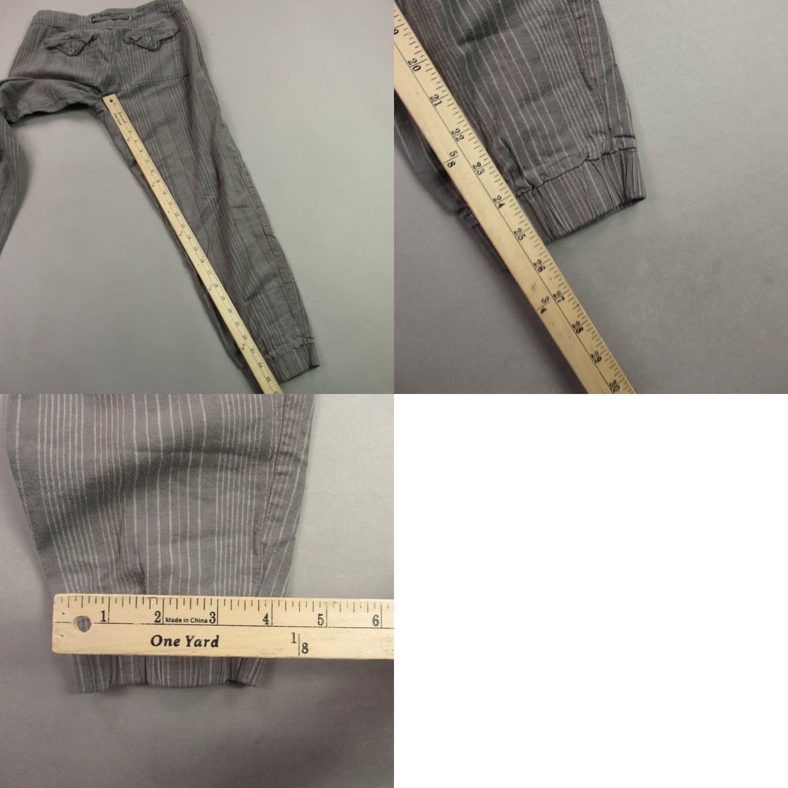 Prana prAna Pants Womens 4 Straight Leg Casual Hiking Chino Gray Stripes Lightweight Size 27" / US 4 / IT 40 - 8 Thumbnail