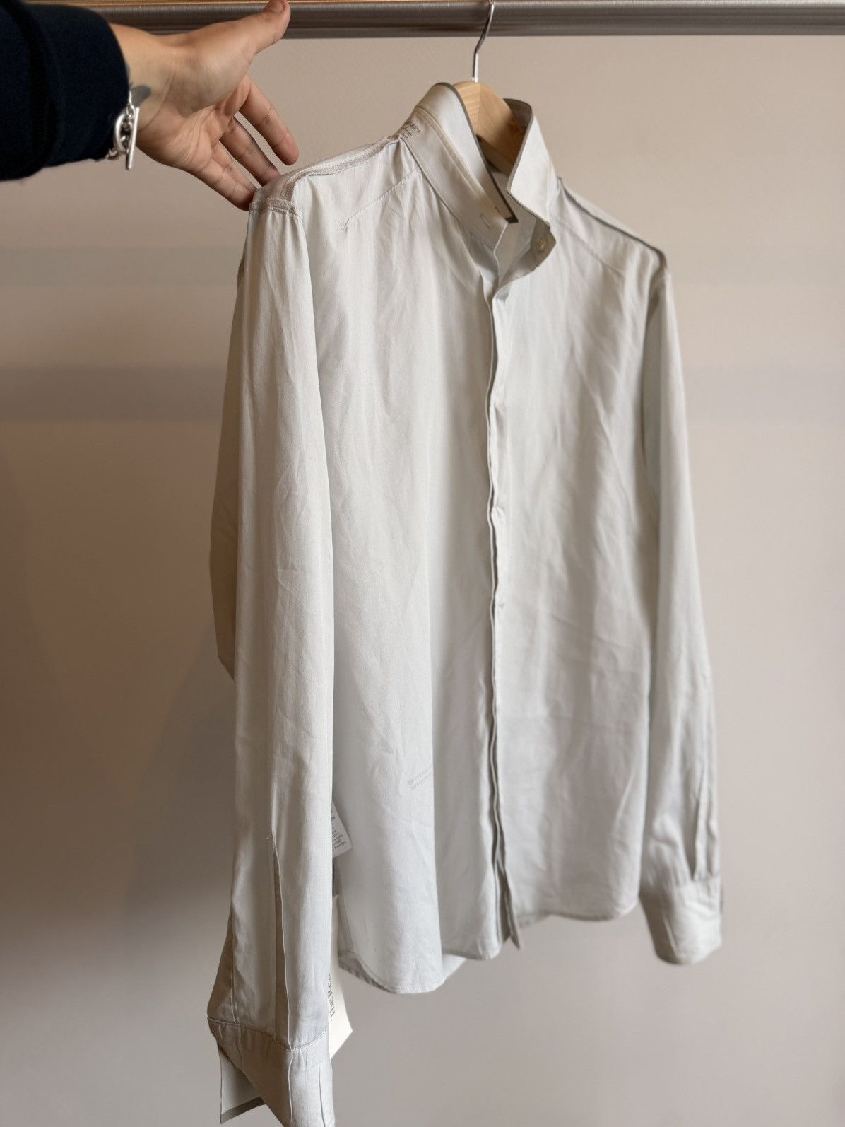 J.Lindeberg J.Lindeberg Light Grey Buttondown Shirt Size 50 Size US M / EU 48-50 / 2 - 13 Thumbnail