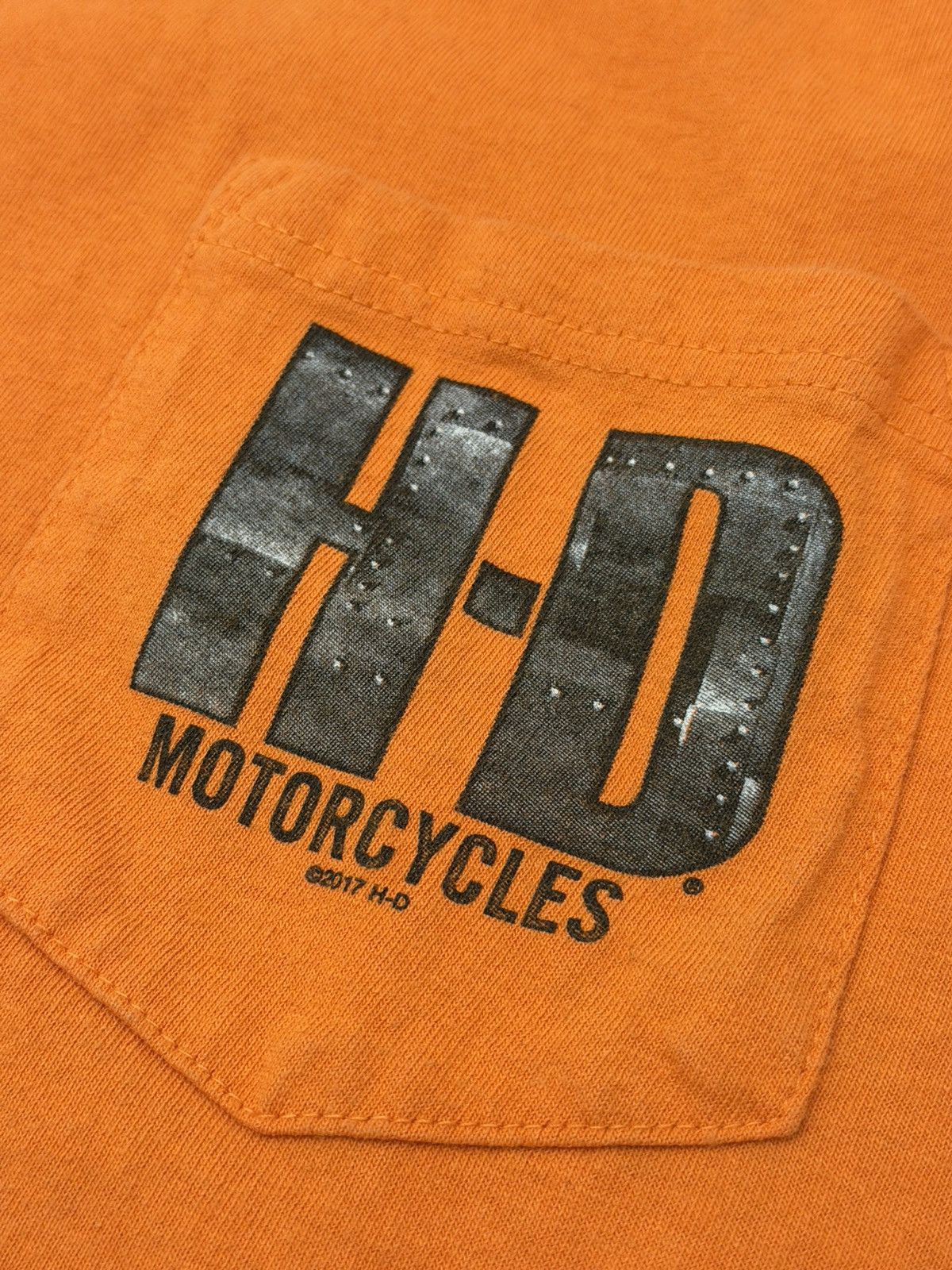 Harley Davidson Vintage Harley Davidson Keywest Chapter Orange Pocket Tee L Size US L / EU 52-54 / 3 - 5 Thumbnail