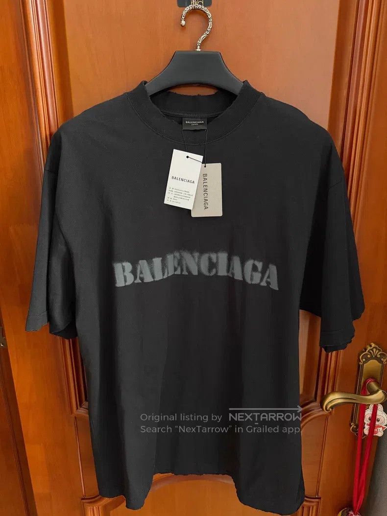 Balenciaga Balenciaga Faded Logo Short Sleeve Size US L / EU 52-54 / 3 - 1 Thumbnail
