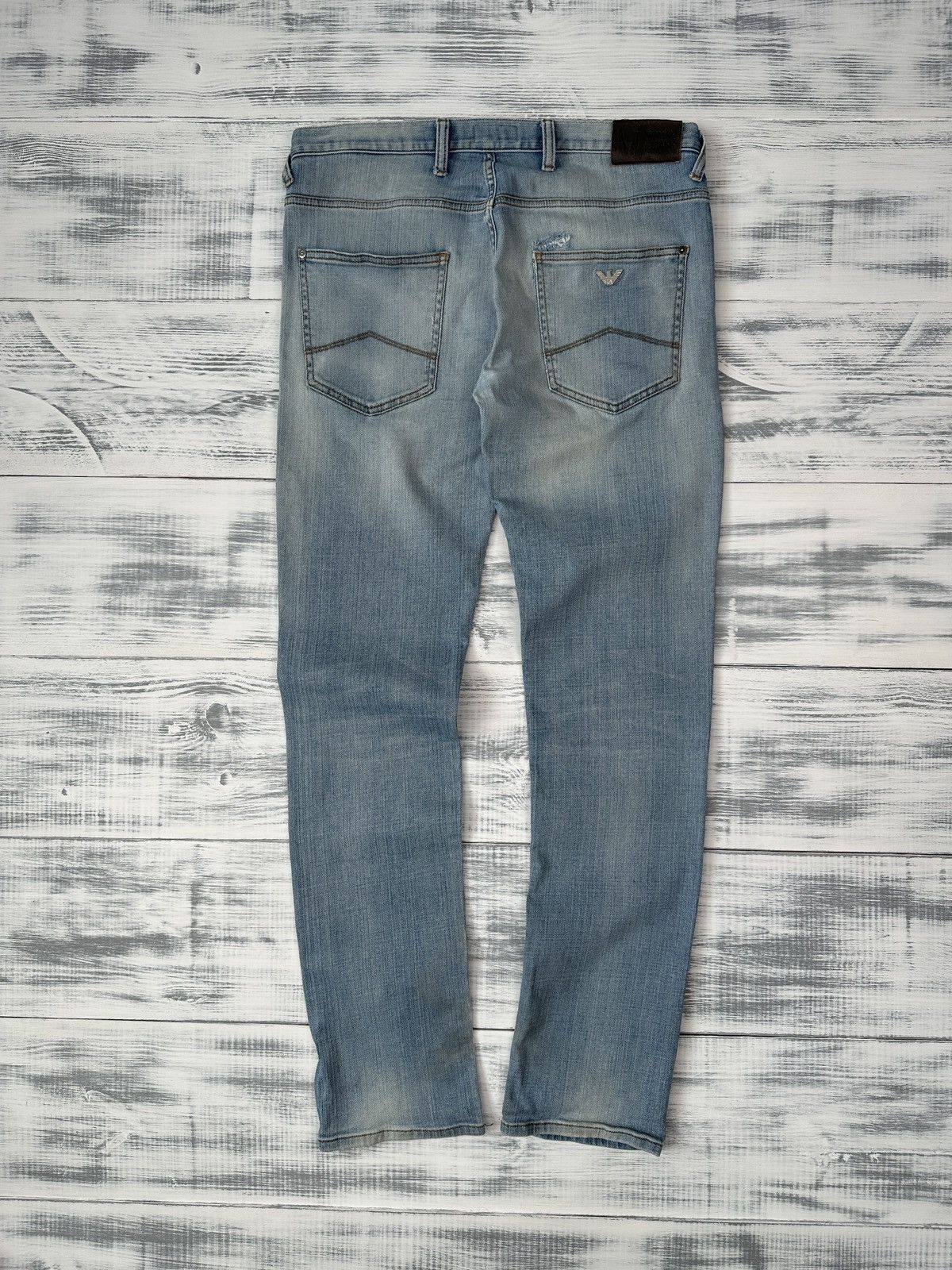 Armani Vintage ARMANI JEANS Washed Light Blue Denim Pants Men’s Size US 33 - 1 Thumbnail
