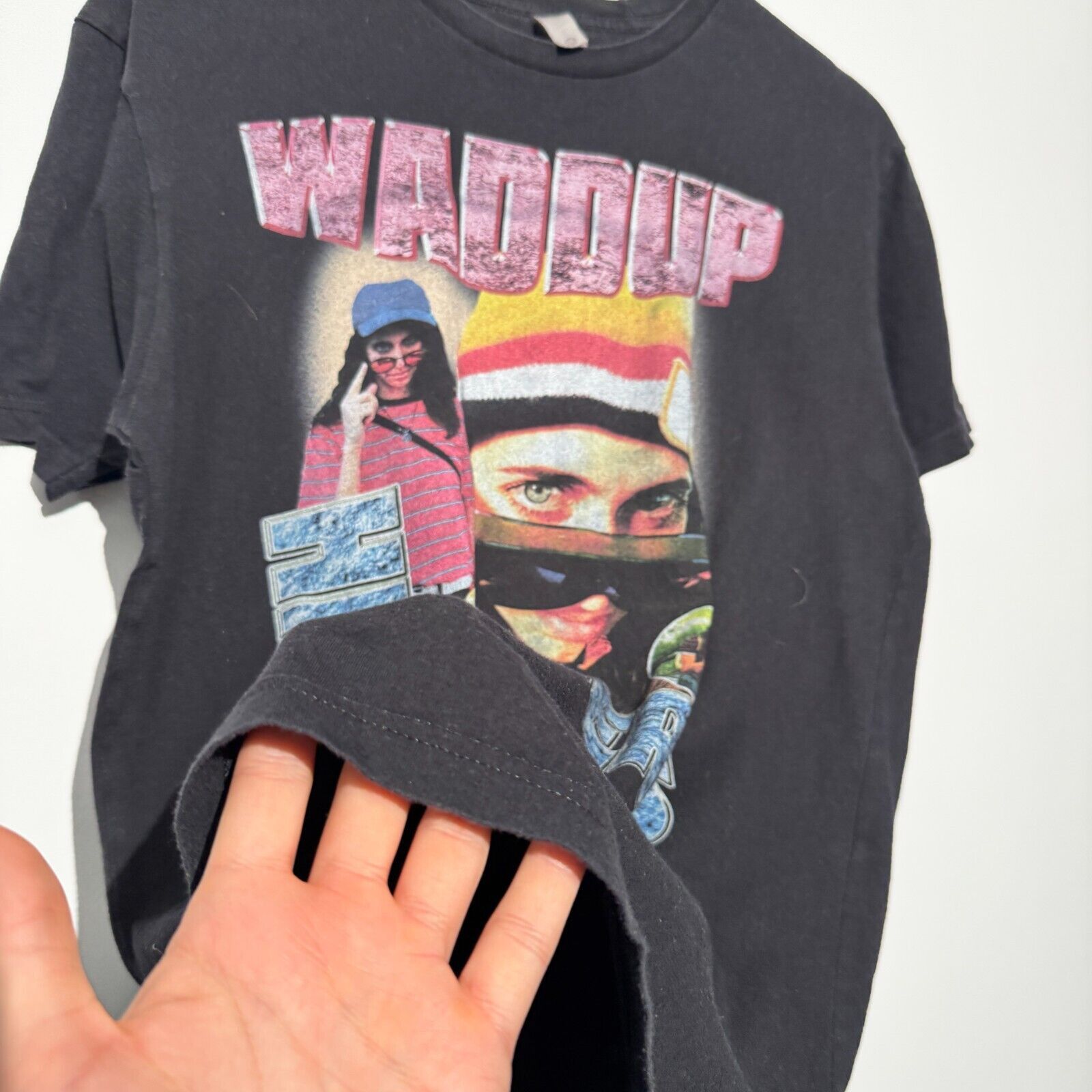 Vintage Vintage Unisex Black Cotton T-Shirt Size M Regular Fit Size US M / EU 48-50 / 2 - 7 Thumbnail
