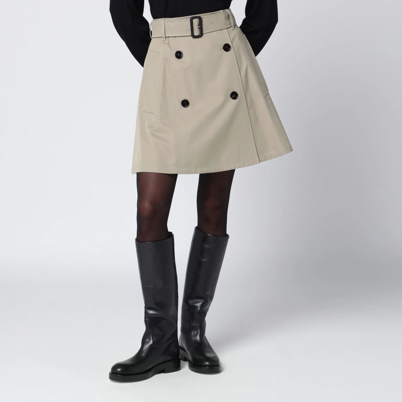 Burberry o1d2blof0426 Mini Skirt in Beige Size 27" / US 4 / IT 40 - 5 Thumbnail