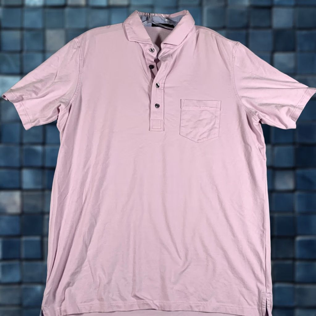 Vintage Greyson Polo Shirt Mens L Pink Cotton Modal Spandex Golf Performance Shirt Size US L / EU 52-54 / 3 - 1 Thumbnail