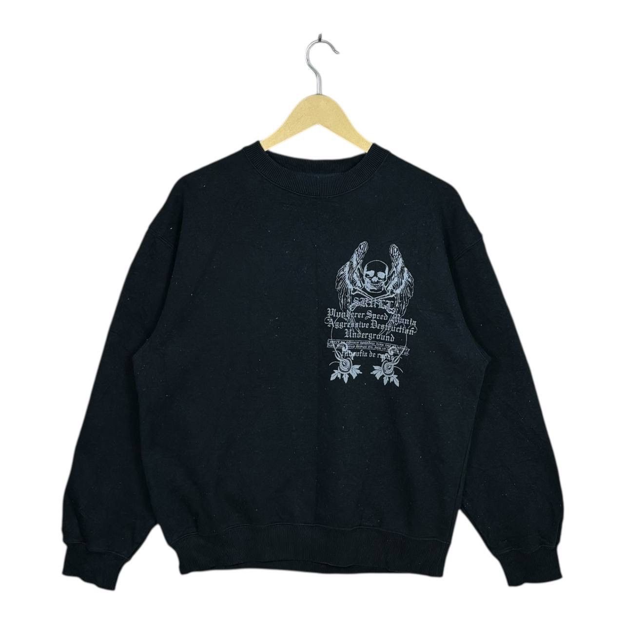 Japanese Brand Zeky Skull Wings Sweatshirt Y2K Japanese Streetwear Size L Size US L / EU 52-54 / 3 - 2 Thumbnail