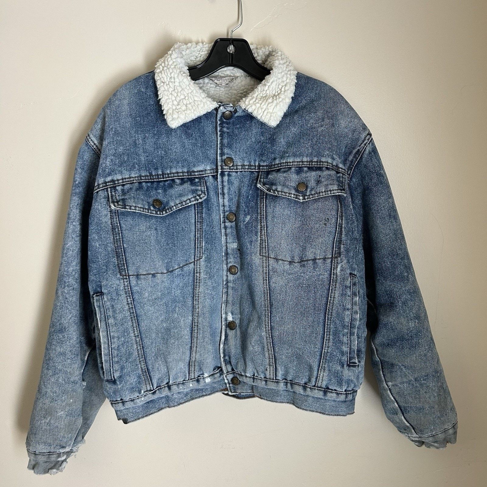 Other VTG Saugatuck Drygood Denim Sherpa Trucker Jacket Sz L 42/44 Size US L / EU 52-54 / 3 - 1 Thumbnail