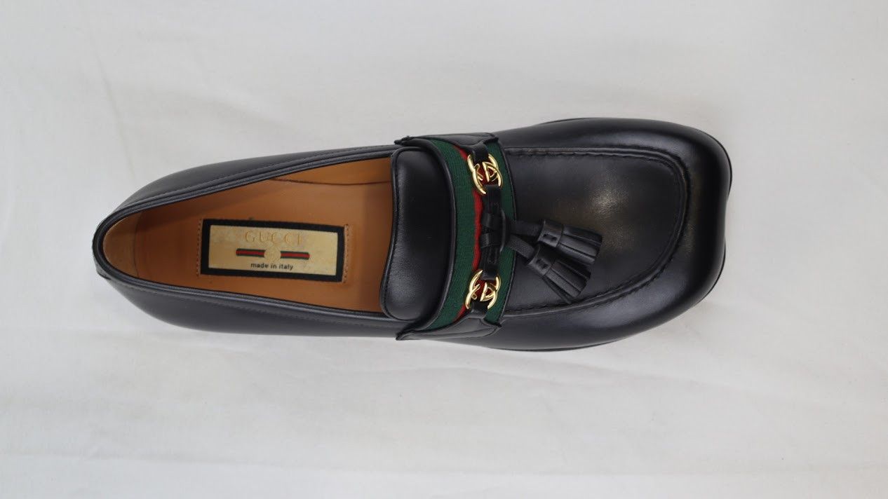 Gucci o1rshd1 Jakarta/NS Gucci Moccasin Leather in Black Size US 7 / IT 37 - 9 Thumbnail