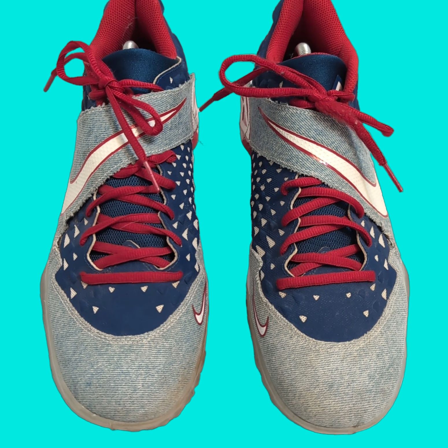 Nike Nike Force Zoom Trout 6 PRM Sneaker Men Size 11.5 Blue Suede 2020 Retro 4th July USA Flag Comfort Size US 12 / EU 45 - 1 Thumbnail