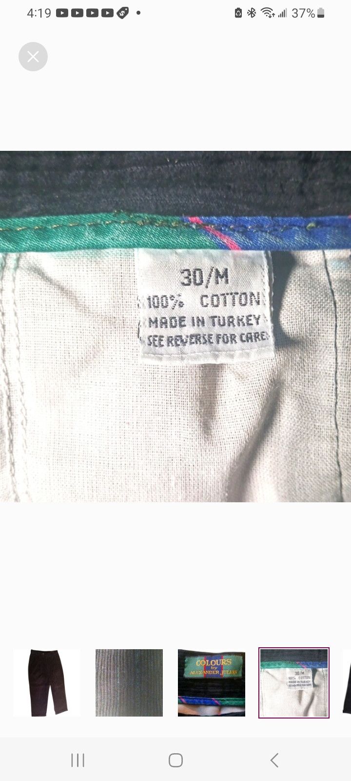 Alexander Julian Vintage 'COLOURS' by Alexander Julian Corduroy Pants Size US 30 / EU 46 - 4 Thumbnail