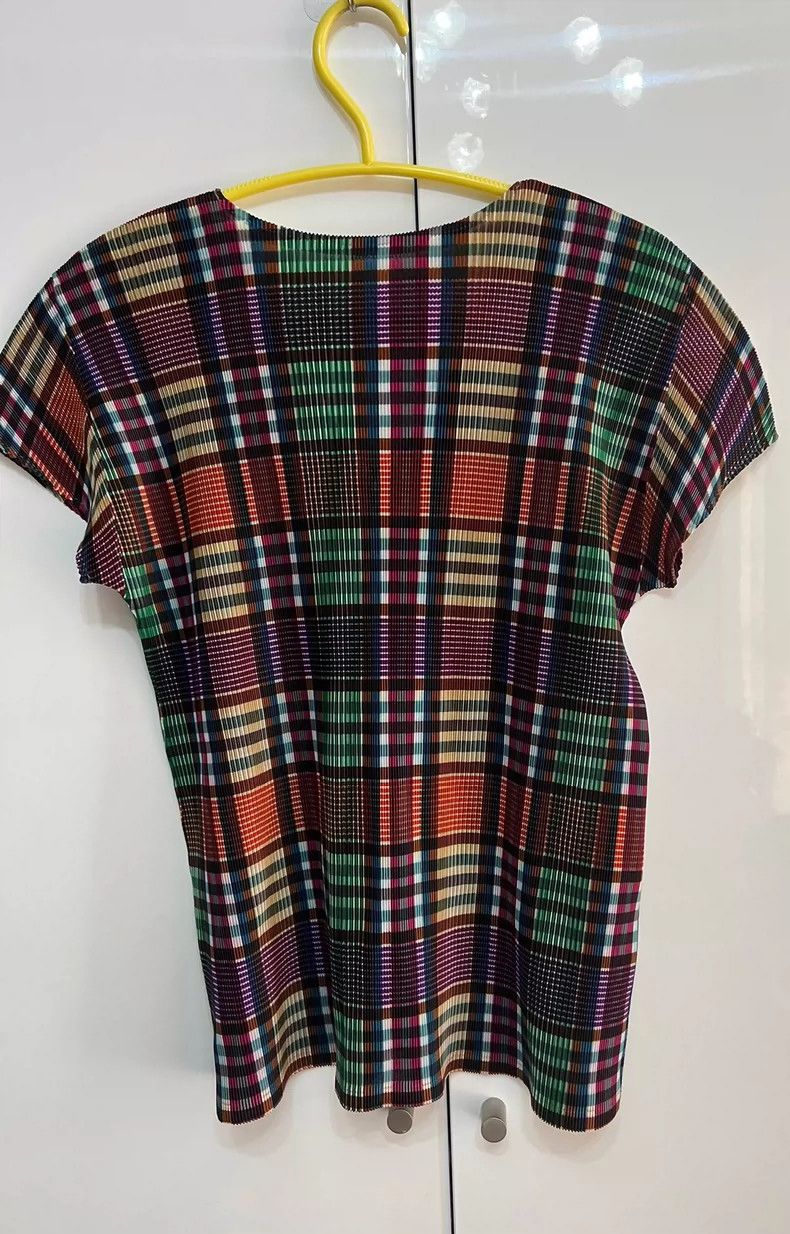 Issey Miyake Issey Miyake size:3 Brown vintage checked top T-shirt Size M / US 6-8 / IT 42-44 - 2 Thumbnail