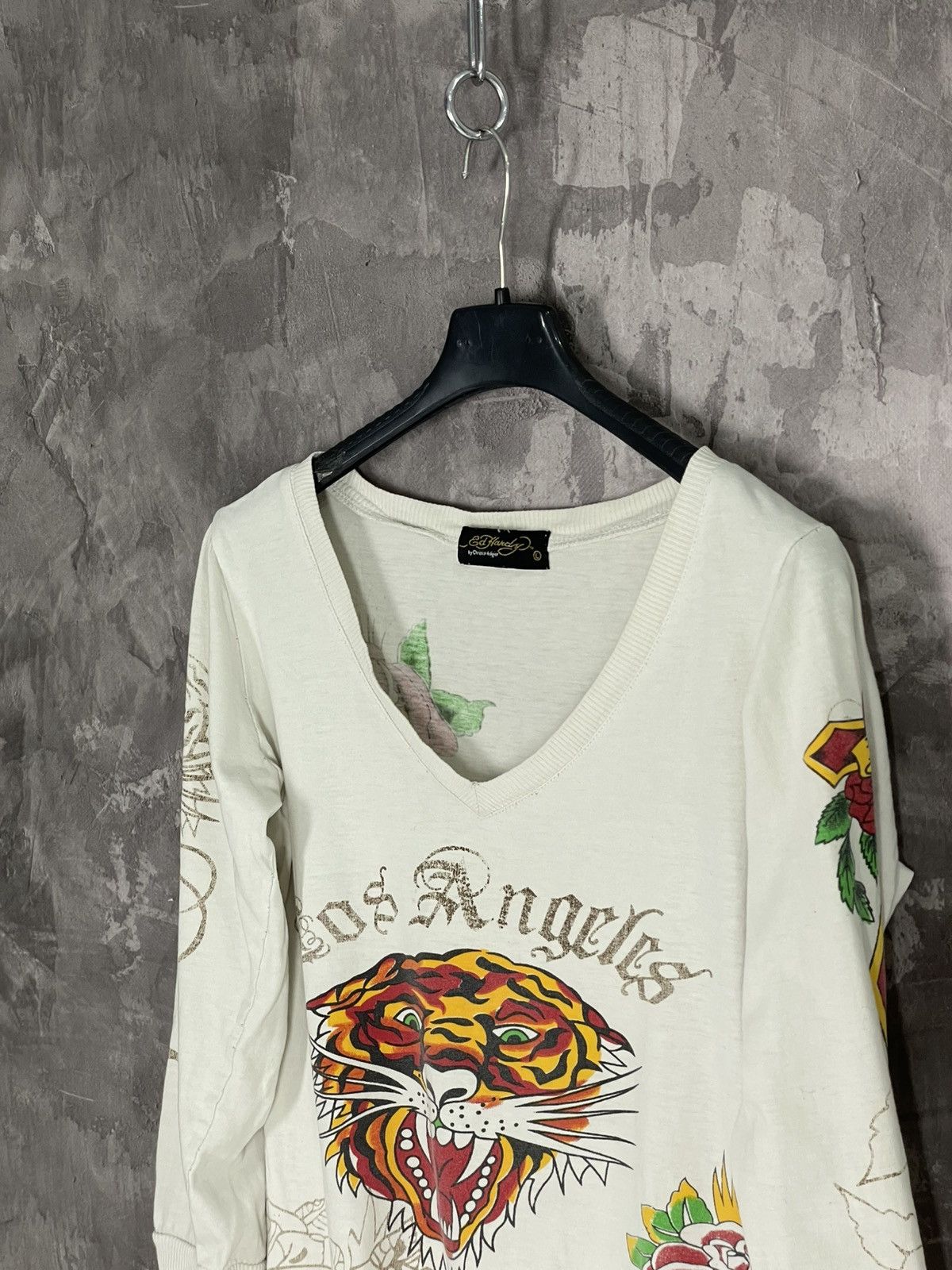 Christian Audigier × Ed Hardy Ed Hardy by Christian Audigier Long Sleeve Y2K Distressed Size L / US 10 / IT 46 - 7 Thumbnail