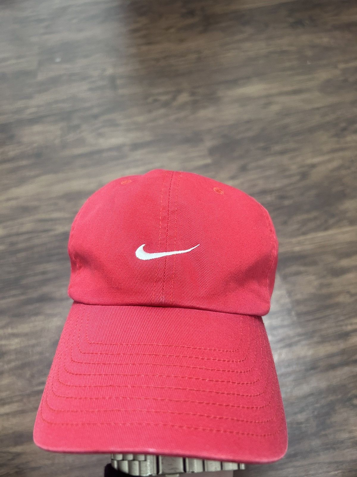 Nike × Vintage Nike y2k red adjustable dad hat cap Size ONE SIZE - 2 Thumbnail