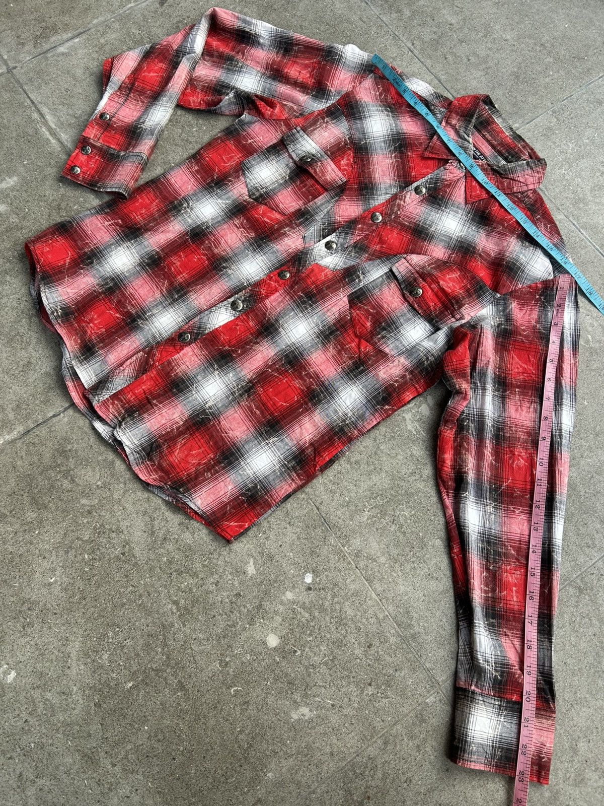 In The Attic In the Attic Changeable Design Distressed Punk Flannel Shirt Size L / US 10 / IT 46 - 12 Thumbnail