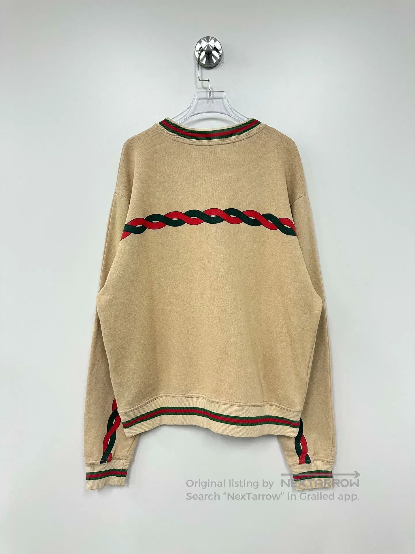 Burberry Burberry Khaki Red and Green Chain Logo Sweatshirt| Size US S / EU 44-46 / 1 - 2 Thumbnail