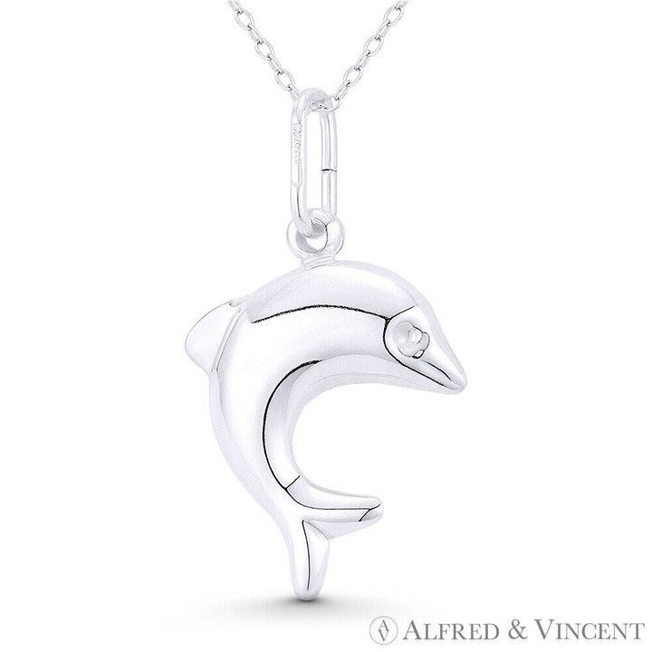 Other Dolphin Ocean Sealife Charm Hollow 3D Reversible Pendant Size ONE SIZE - 1 Preview