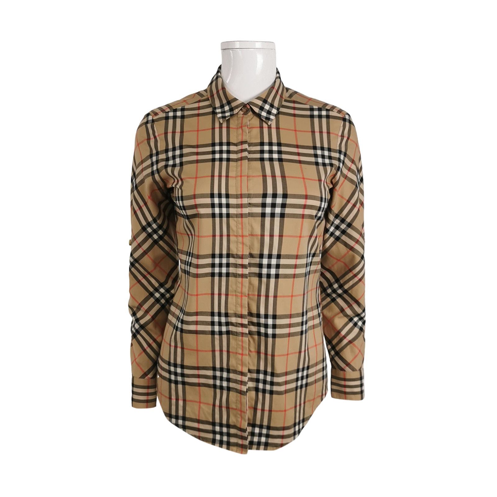 Burberry Burberry Check Button Up Shirt US 2 Size XS / US 0-2 / IT 36-38 - 1 Thumbnail