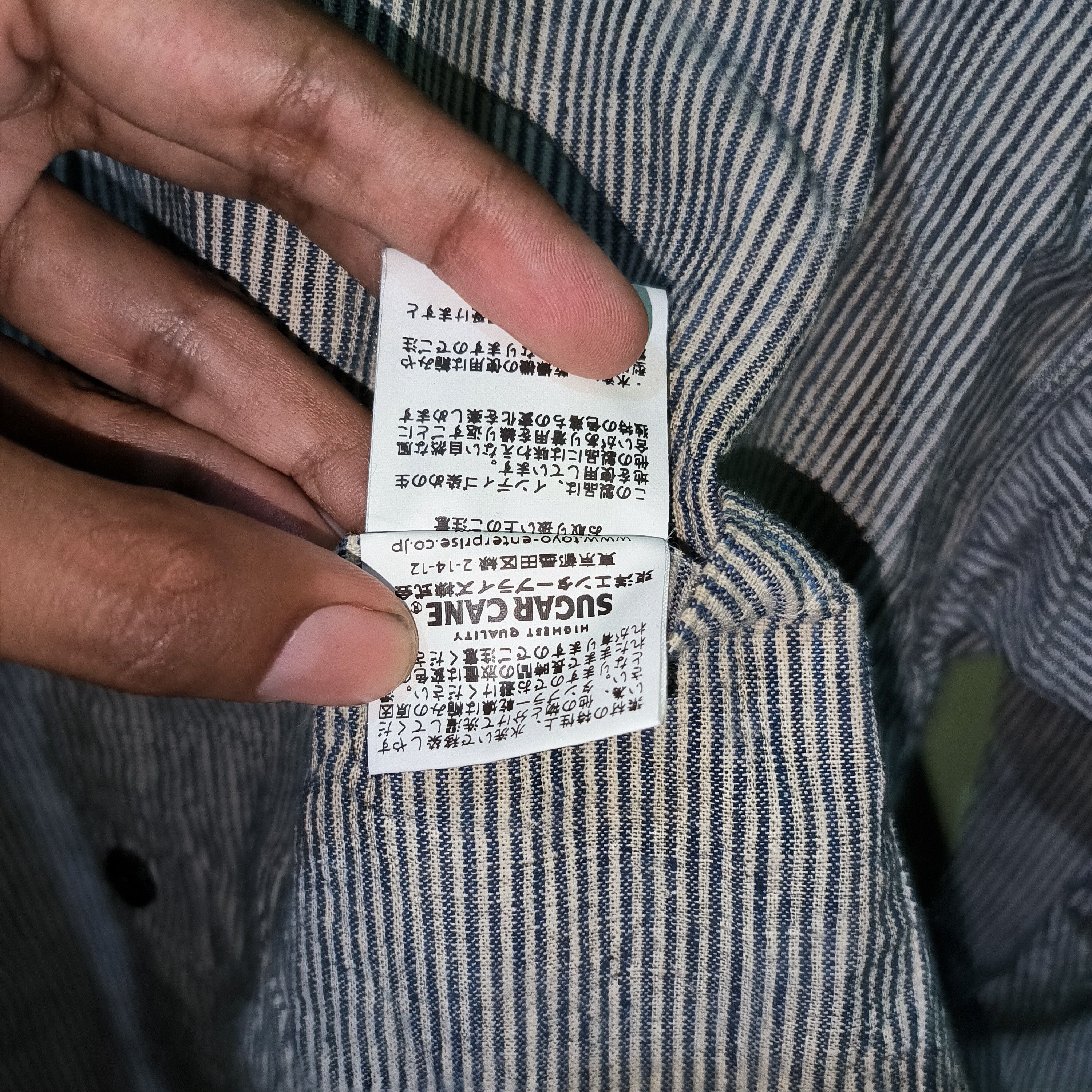 Japanese Brand × Sugar Cane Sugar Cane Hickory Stripe Chambray Overshirt Size US L / EU 52-54 / 3 - 8 Thumbnail