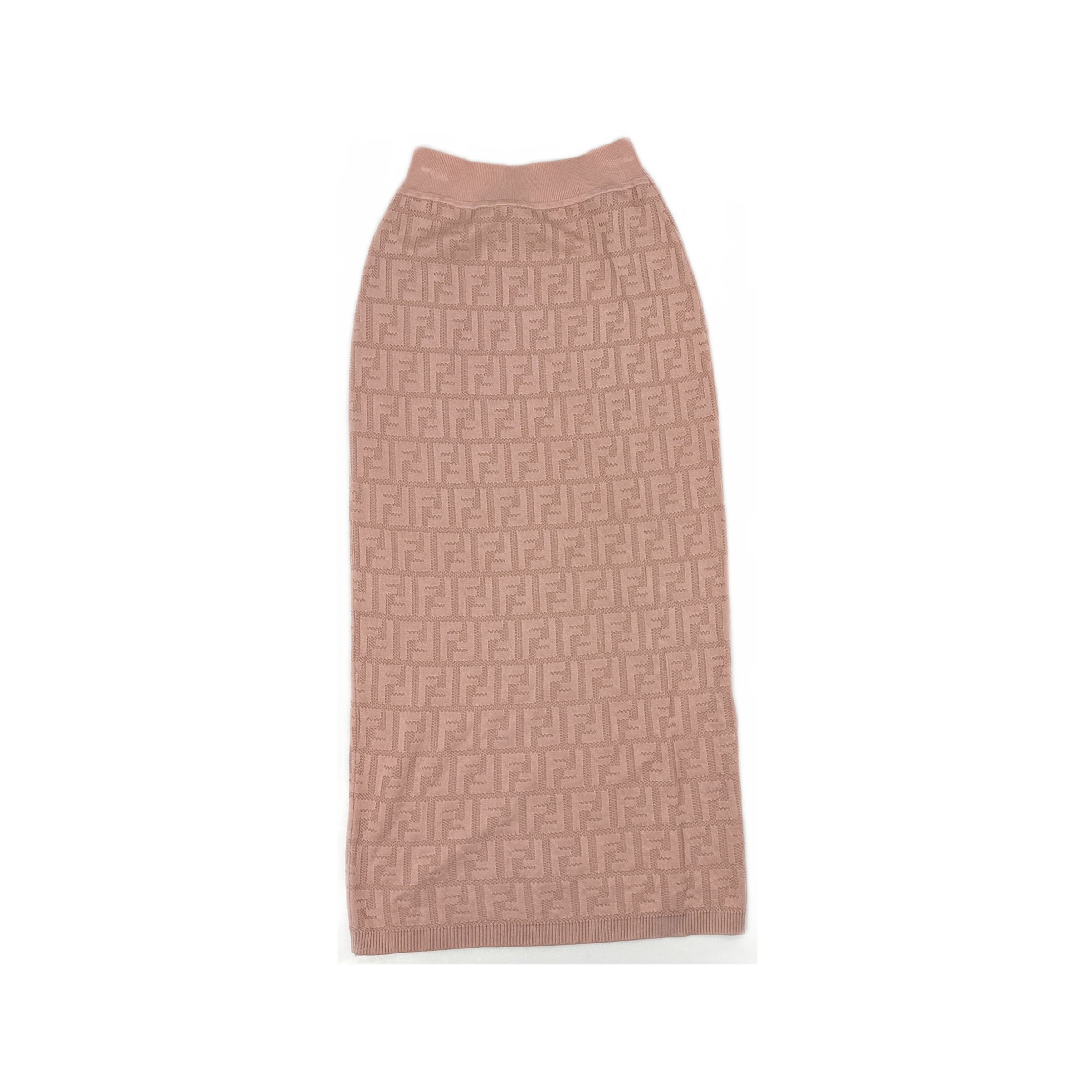 Fendi Fendi FF Logo Knit Midi Skirt Size 38 Size 26" / US 2 / IT 38 - 1 Thumbnail