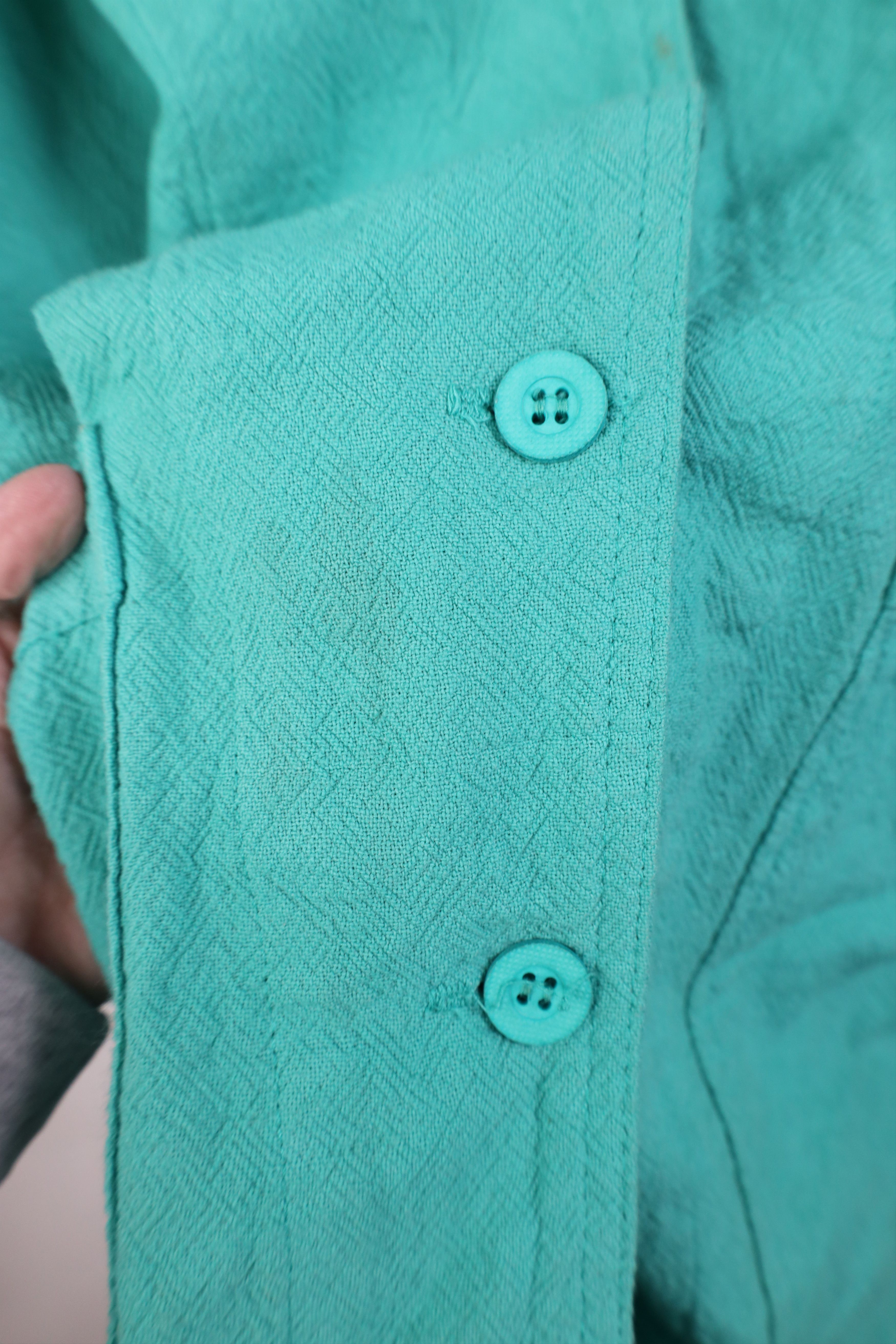 Vintage Vintage 90s Streetwear Fit Gauzy Cotton Blazer Jacket USA Size XS / US 0-2 / IT 36-38 - 6 Thumbnail