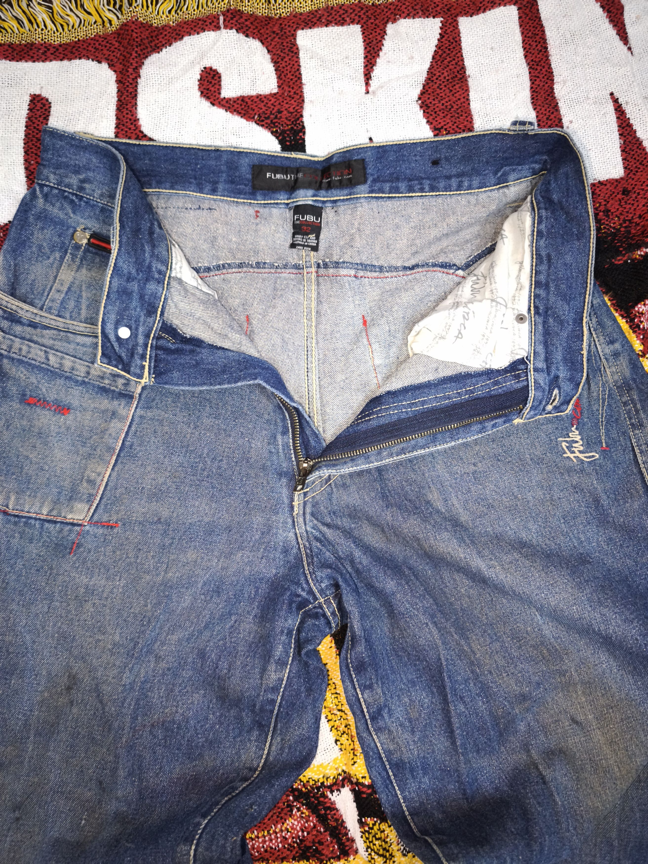 Fubu × Vintage Vintage Fubu Circa Jeans Men Blue Baggy Tappered Denim Size US 32 / EU 48 - 4 Thumbnail