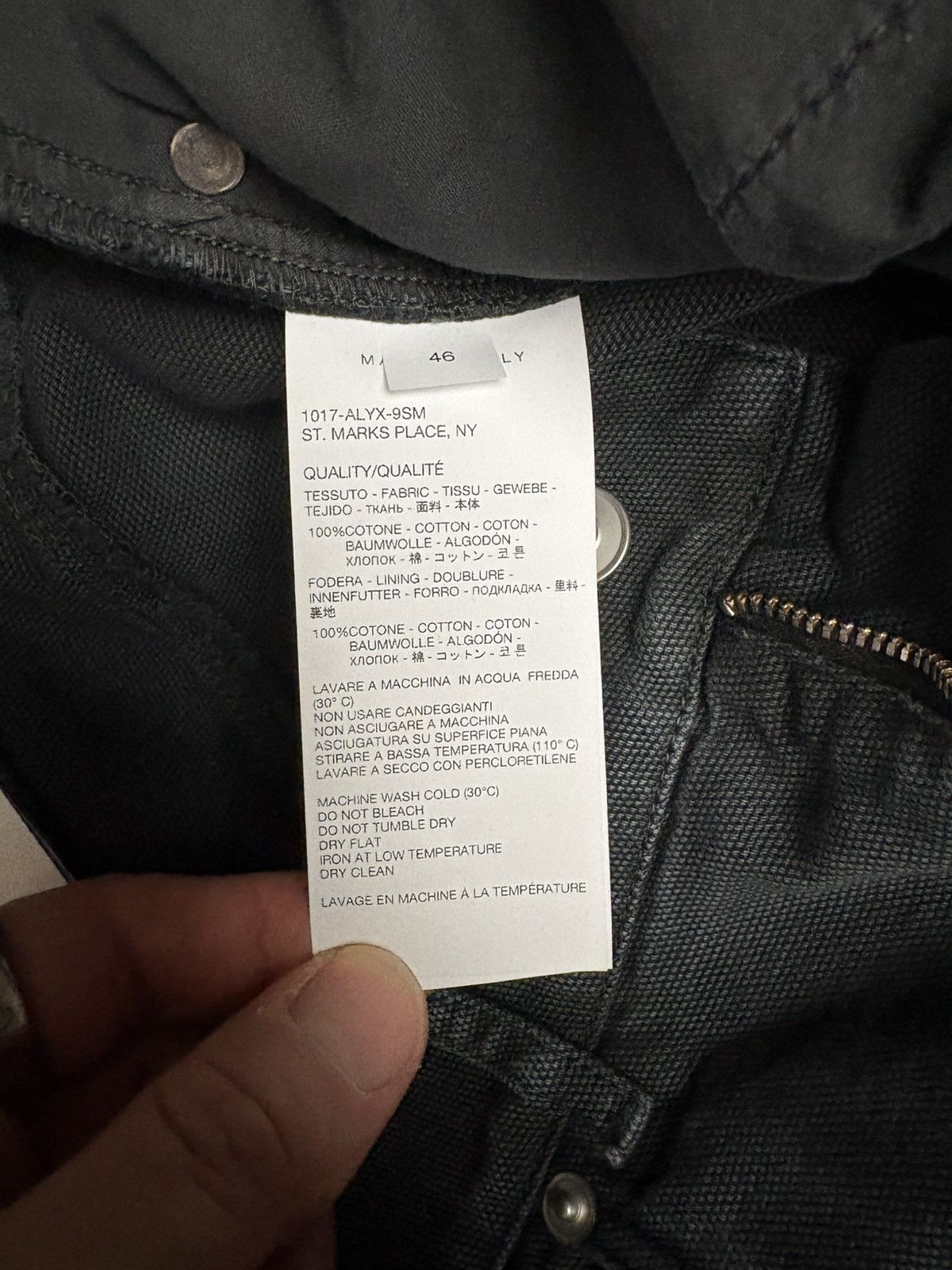 1017 ALYX 9SM × Alyx × MMW ALYX Skater Cargo Canvas Wide-Leg Pants in Washed Black Size US 30 / EU 46 - 11 Thumbnail