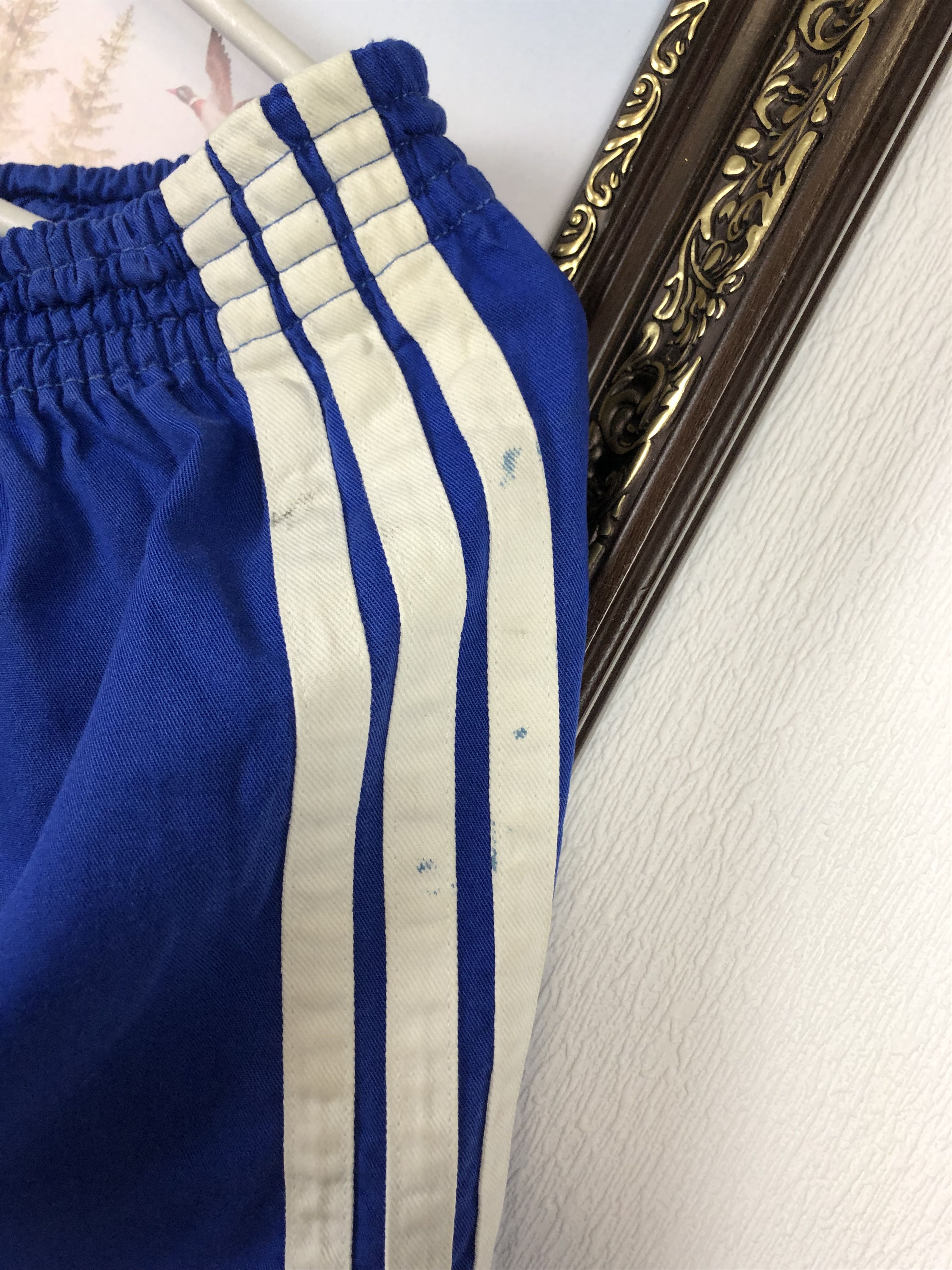 Vintage 90's Adidas Nylon Shorts Rare Blue Run Hype