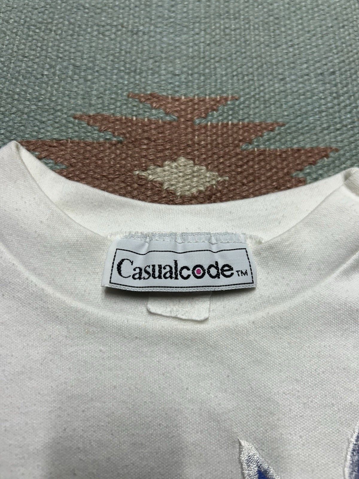 Vintage Vtg t shirt pullover embroidered flower cute women’s large Size L / US 10 / IT 46 - 4 Thumbnail