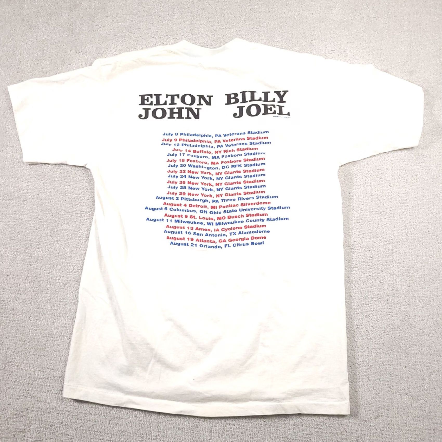 Vintage VINTAGE Billy Joel Elton John Shirt 90s Mens XL White All Sport 1994 Tour Grunge Mens Size US XL / EU 56 / 4 - 7 Thumbnail