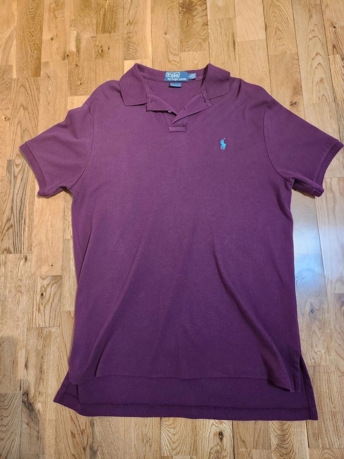 Polo Ralph Lauren Polo Ralph Lauren Slim Fit Short Sleeve Polo Maroon Men's L Size US L / EU 52-54 / 3 - 1 Thumbnail