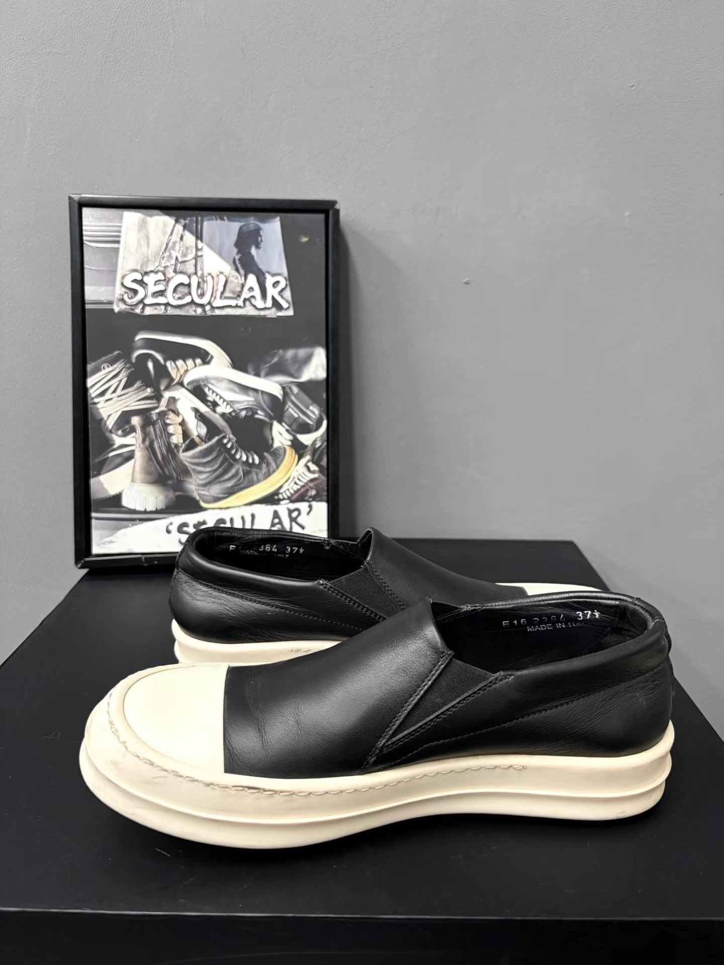 Rick Owens Rick Owens Mainline Leather Big Converse Slip-On K34 Size US 5.5 / EU 38 - 5 Thumbnail