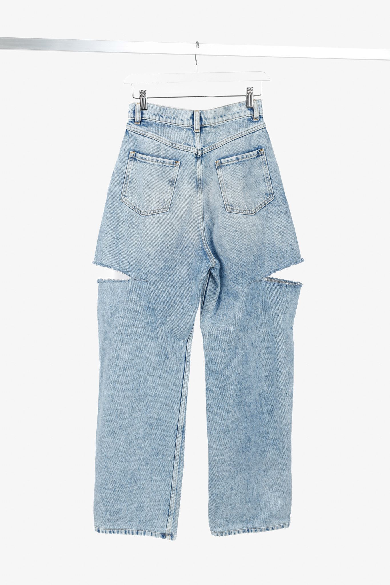 Maison Margiela Maison Margiela Blue Cotton Slit Jeans Size 26" / US 2 / IT 38 - 2 Thumbnail