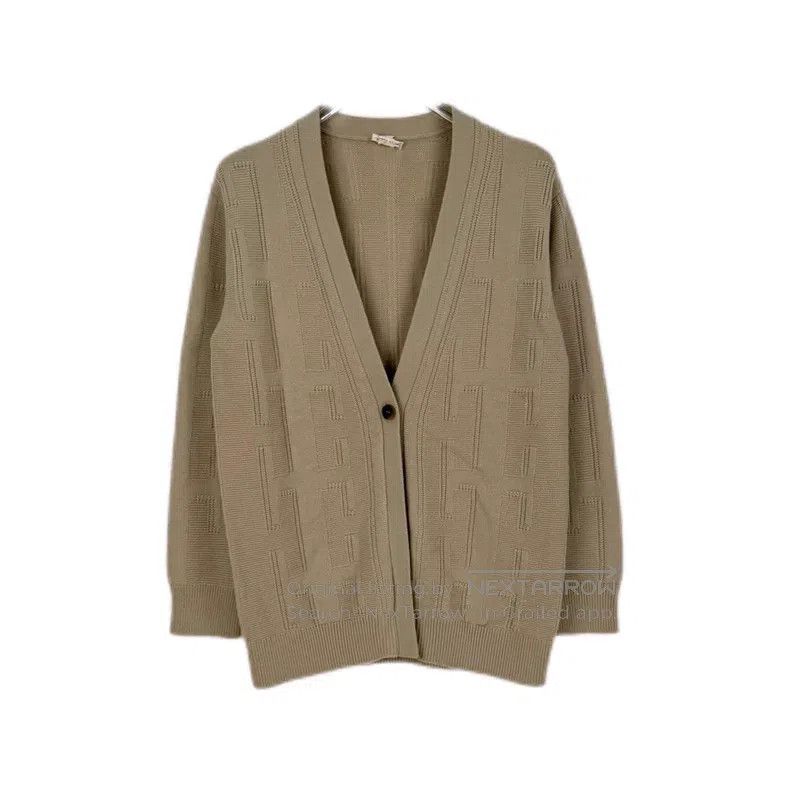 Hermes Hermes Khaki Full H Wool Cardigan Size XS / US 0-2 / IT 36-38 - 1 Thumbnail