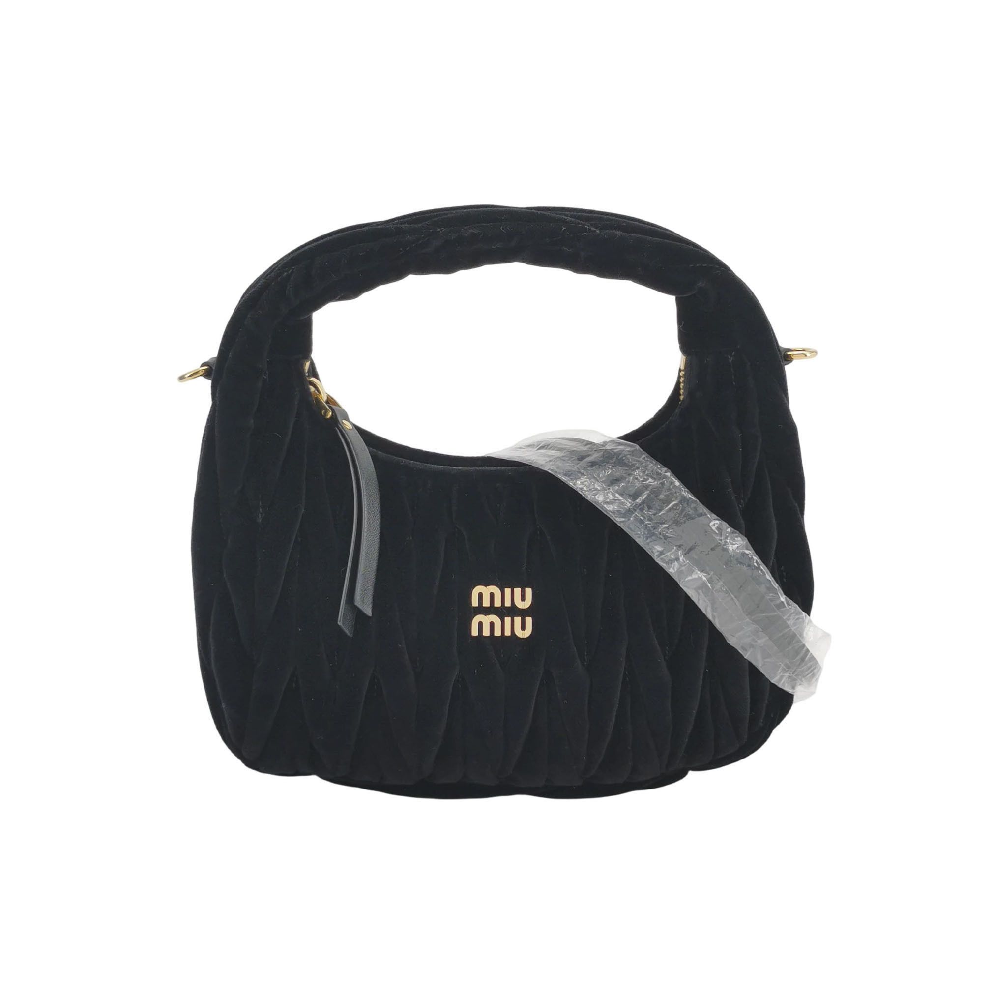 Miu Miu Miu Miu Wander Matelassé Velvet Shoulder Bag Size ONE SIZE - 1 Thumbnail