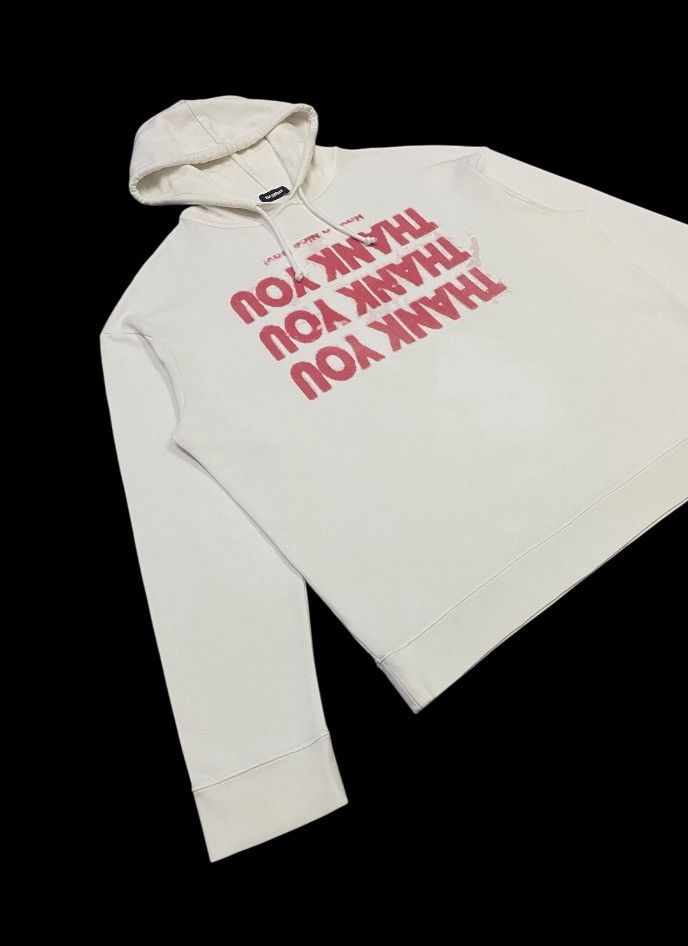 Raf Simons FW18 Raf Simons White Thank You Hoodie Size US L / EU 52-54 / 3 - 18 Thumbnail