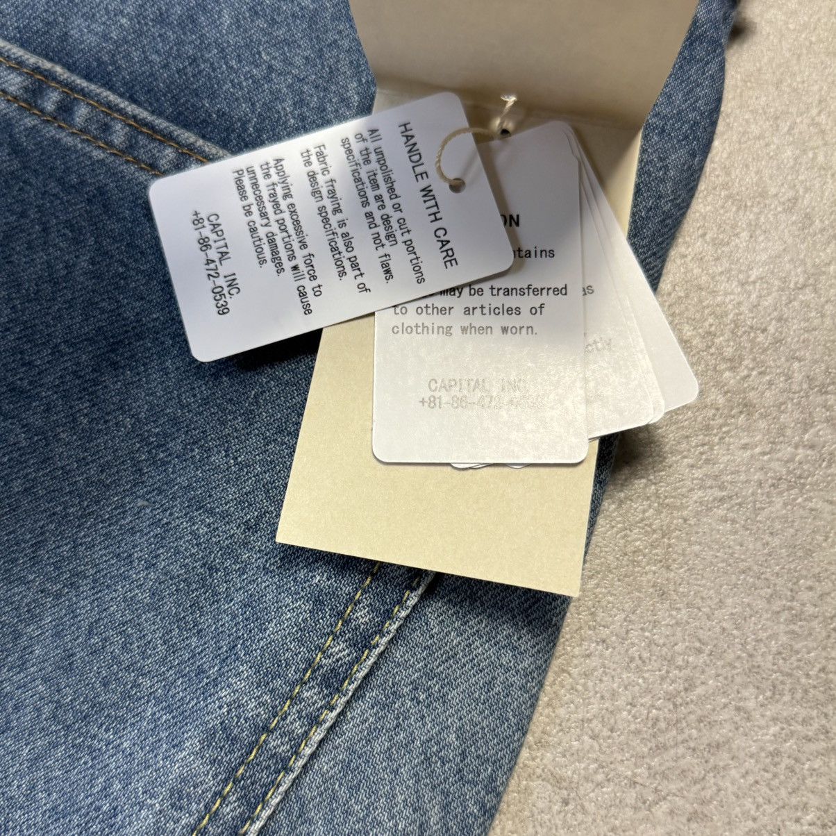 Kapital Kountry Kapital Kountry Bone Denim Shorts Pants Size US 34 / EU 50 - 6 Thumbnail