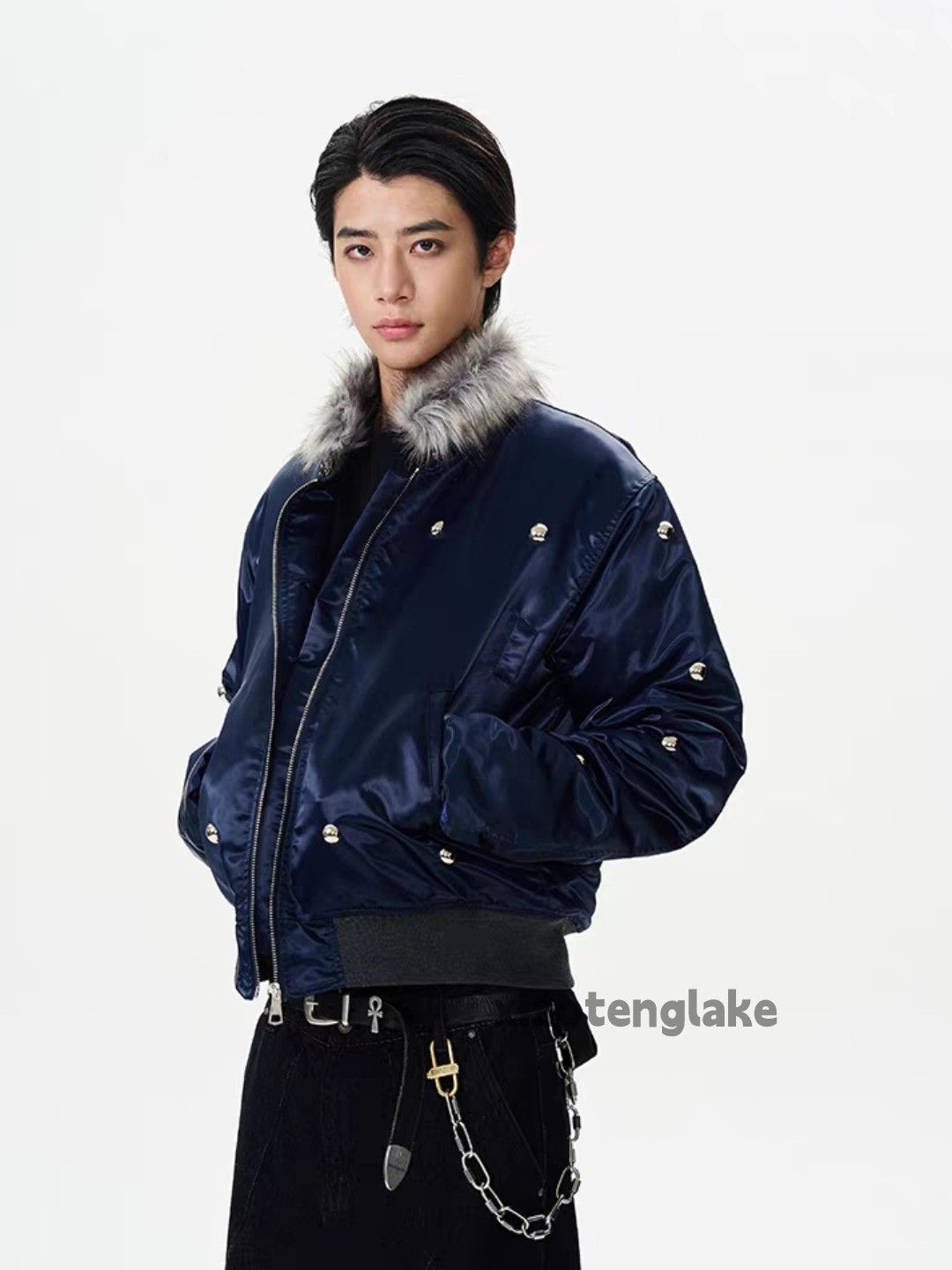 Vintage Utility punk yuppie hiphop rivet yuppie bomber jacket Size US M / EU 48-50 / 2 - 2 Thumbnail