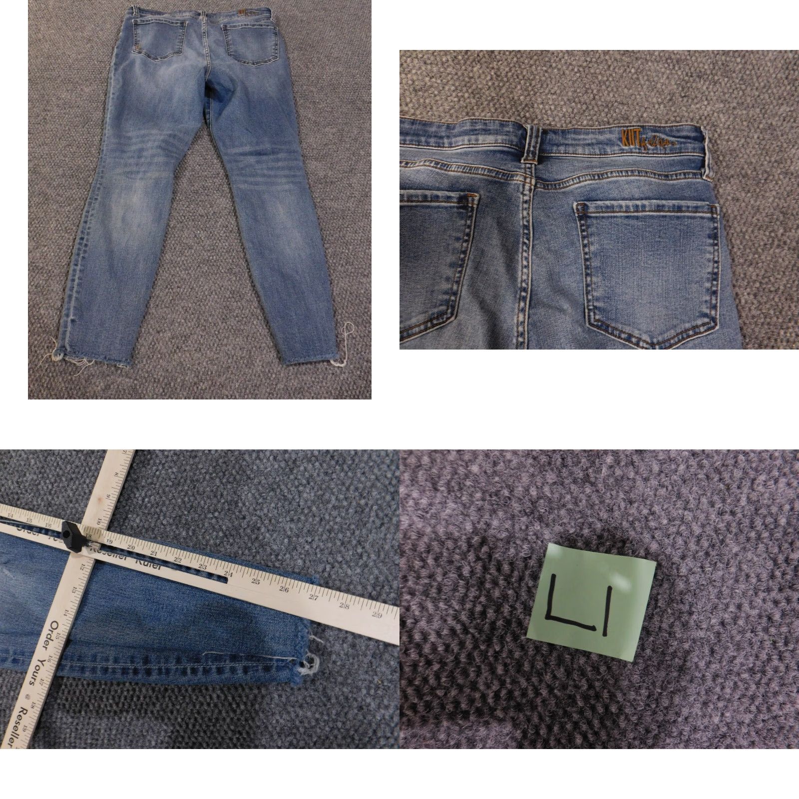 Vintage Kut from the Kloth Jeans 12 ankle skinny carlo womens blue distresed denim Size 24" / US 00 / IT 34 - 8 Thumbnail