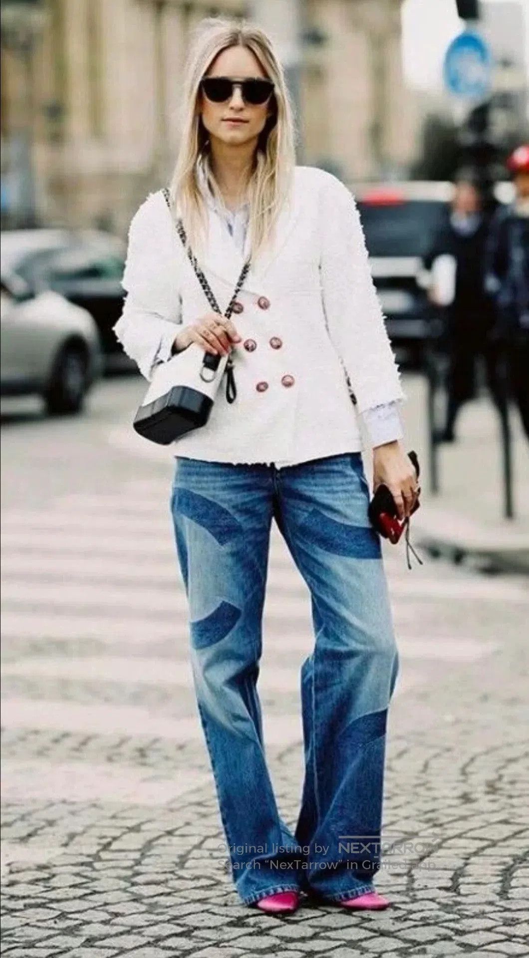 Chanel Chanel 17P White Tweed Jacket. Size XXS / US 00 / IT 34 - 1 Thumbnail