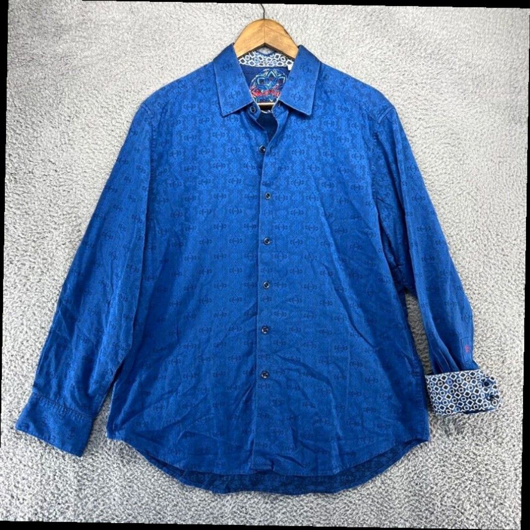 ROBERT GRAHAM on sale Stylish Long Sleeve Embroidered Flip Cuff Shirt XXL. Ships Fast!