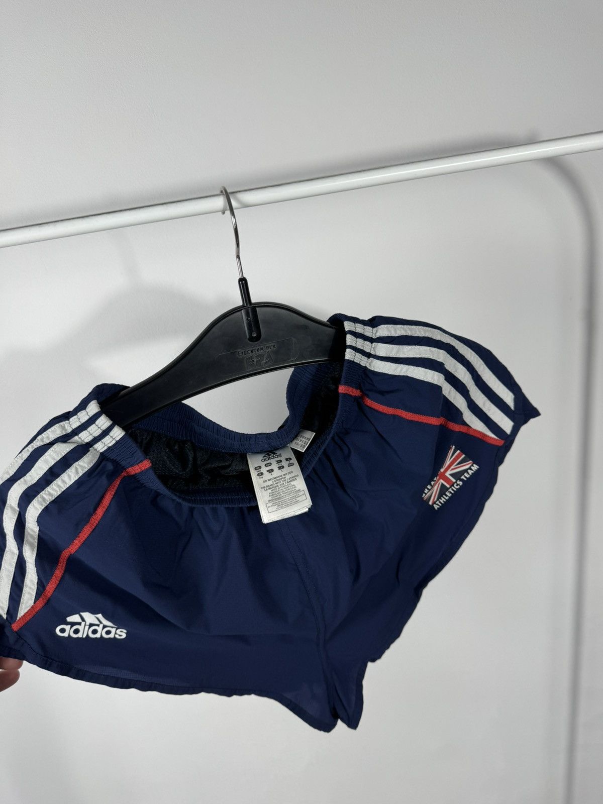 Adidas Adidas Women Running Shorts Blue Team GB 3 Stripe Size L Size US 32 / EU 48 - 8 Thumbnail