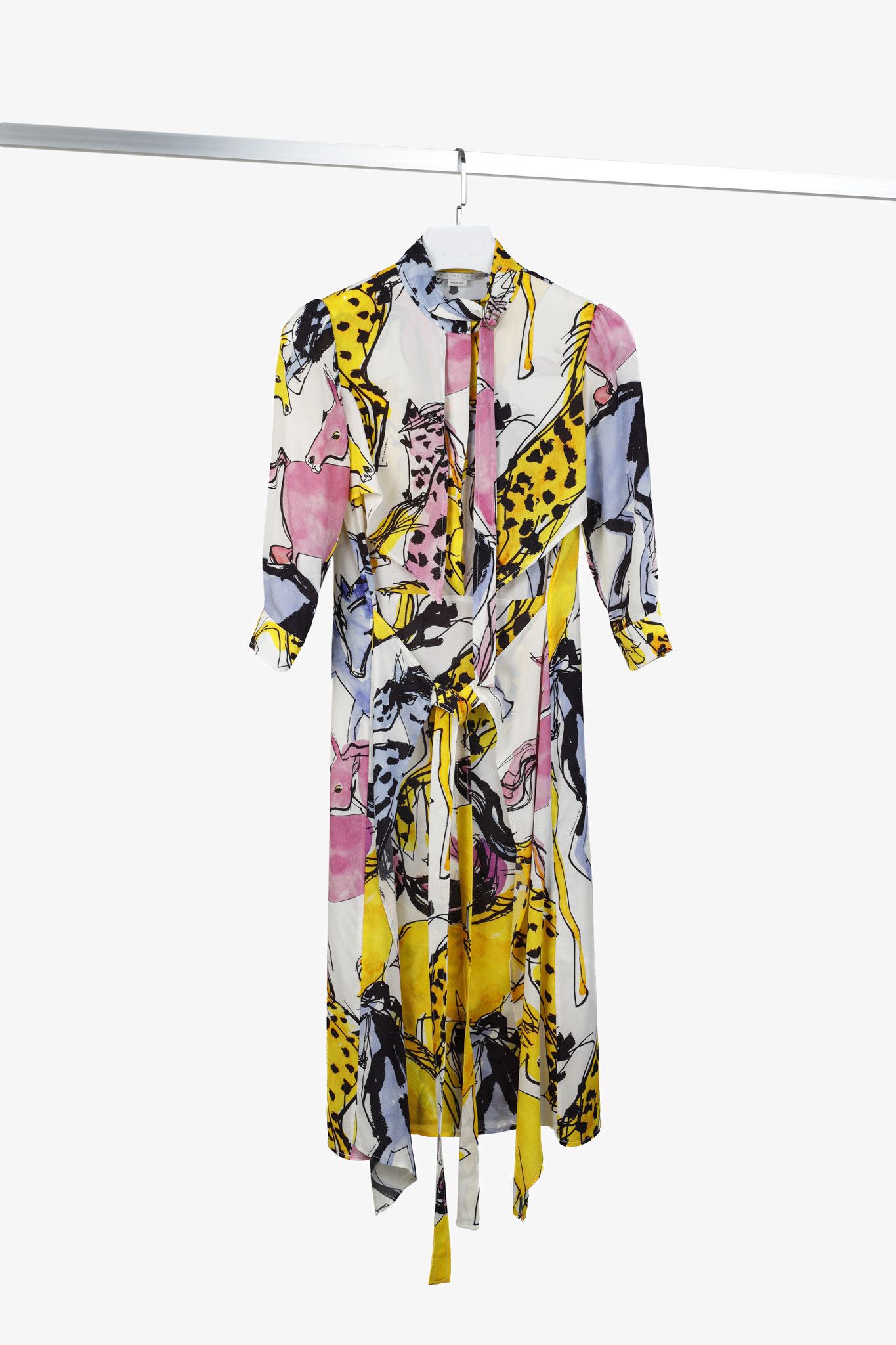 Stella McCartney Stella McCartney Resort 2020 White Horse-Print Midi Dress Size XS / US 0-2 / IT 36-38 - 1 Thumbnail