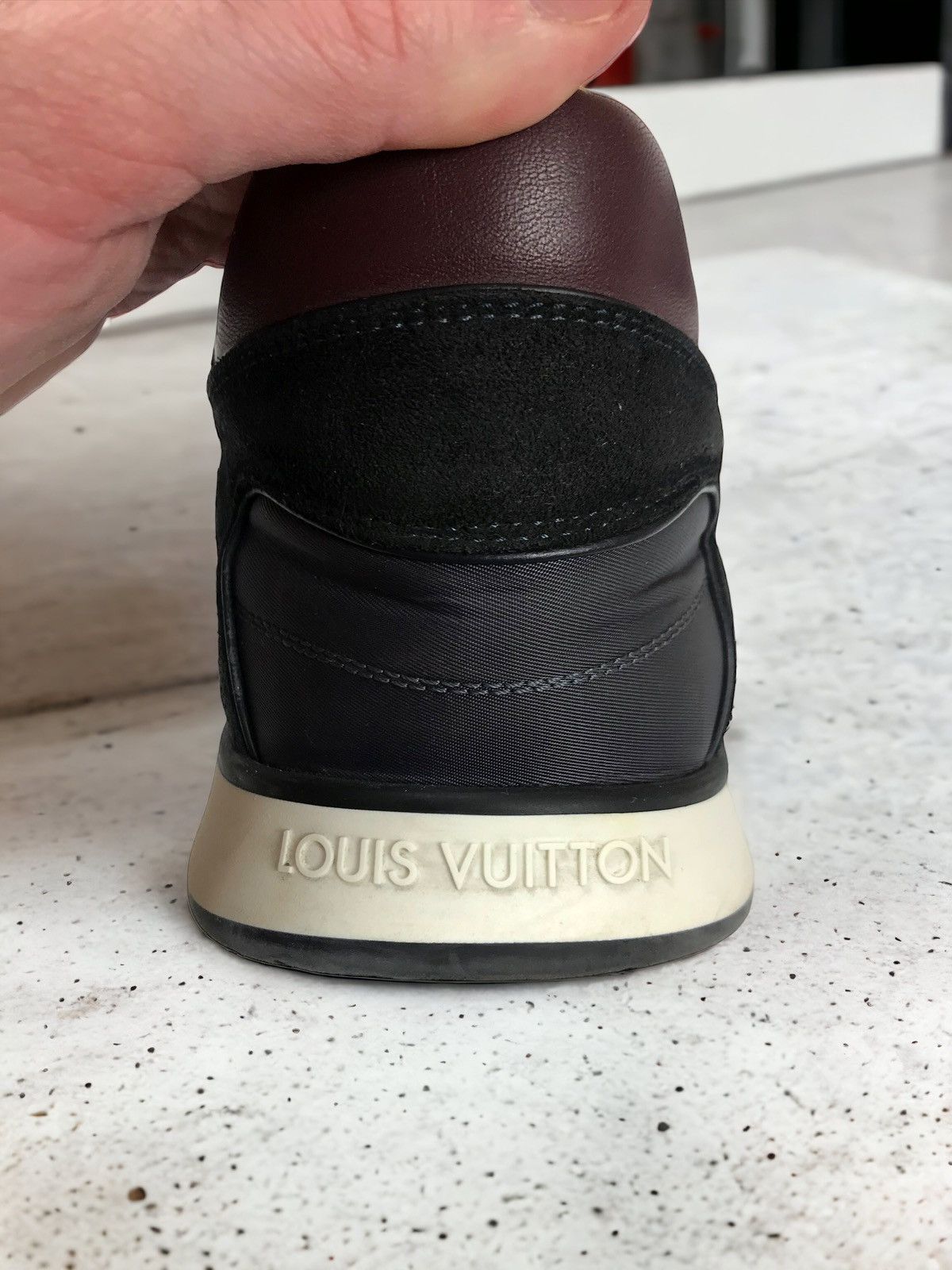 Louis Vuitton Louis Vuitton Suede Miles Black Bordeaux Low Sneakers Shoes Size US 11 / EU 44 - 3 Thumbnail