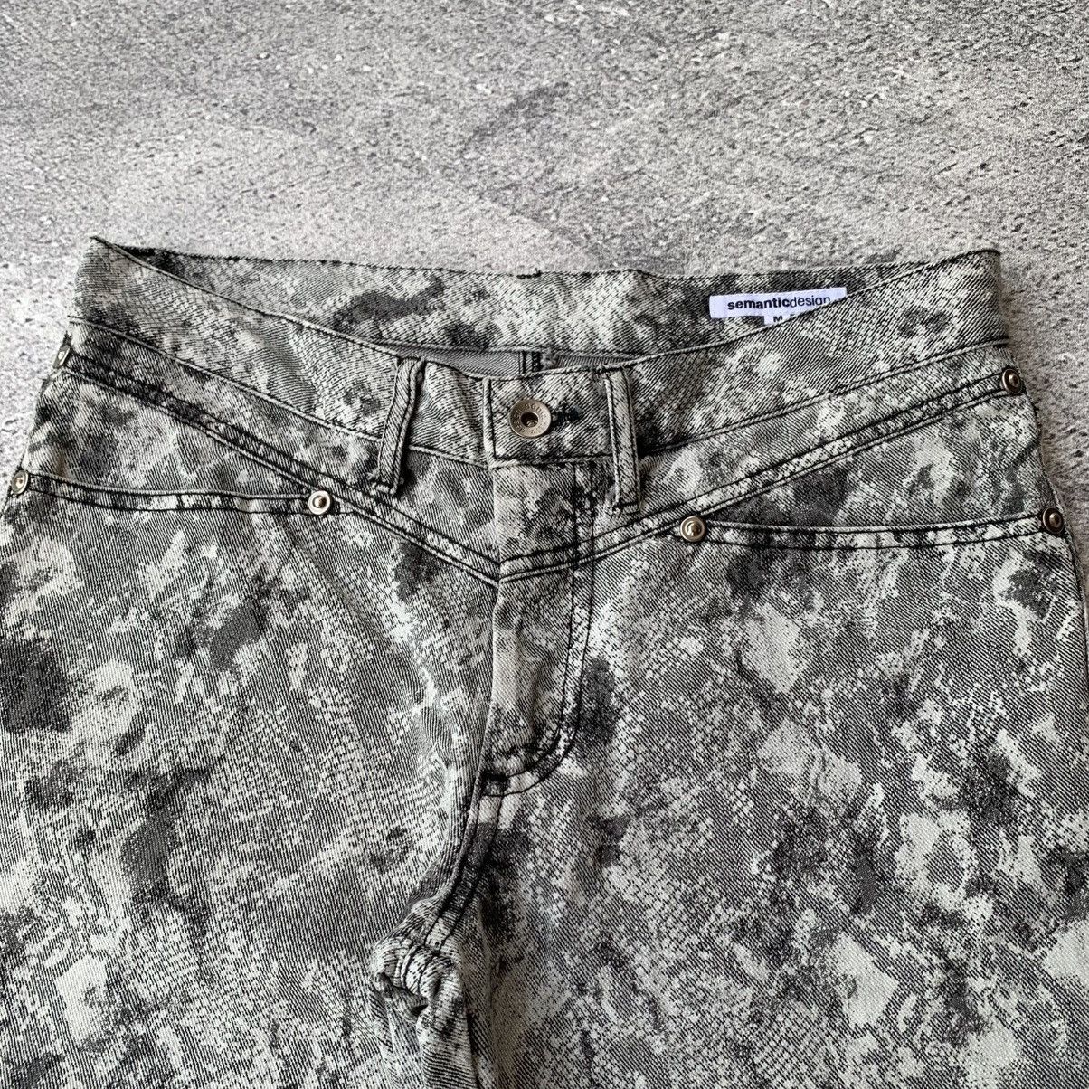 If Six Was Nine Rare🔥 Semantic Design Python Snake Skin Flared Jeans Size US 30 / EU 46 - 8 Thumbnail