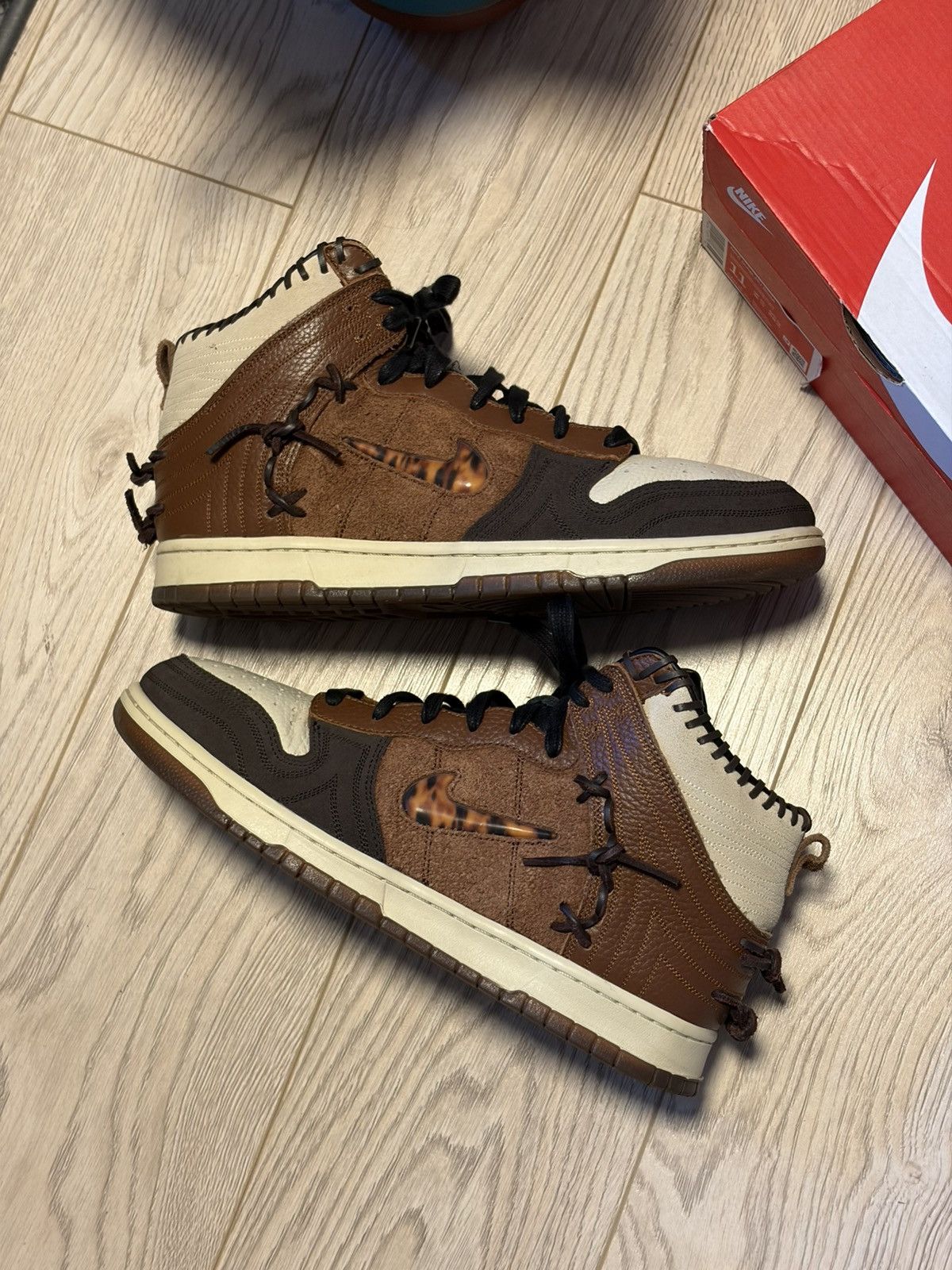 Bodega × Nike Nike Dunk High x Bodega Legend - Fauna Brown 11 / 45 Size US 11 / EU 44 - 2 Thumbnail