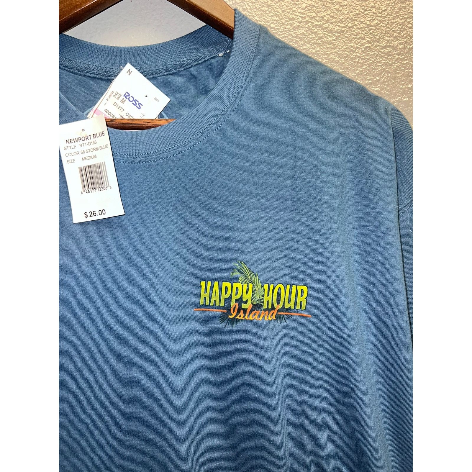 Vintage Happy Hour Beer Shirt Five O Clock Island Newport NWT Tee M Size US M / EU 48-50 / 2 - 3 Thumbnail