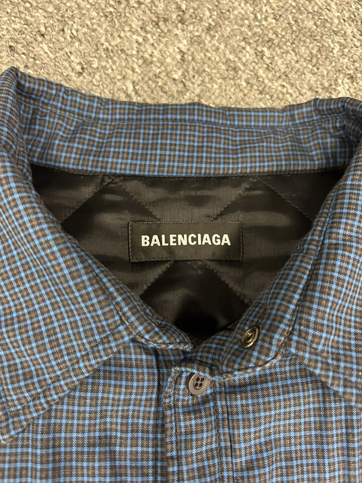 Balenciaga Balenciaga padded checked shirt Size US XL / EU 56 / 4 - 4 Thumbnail